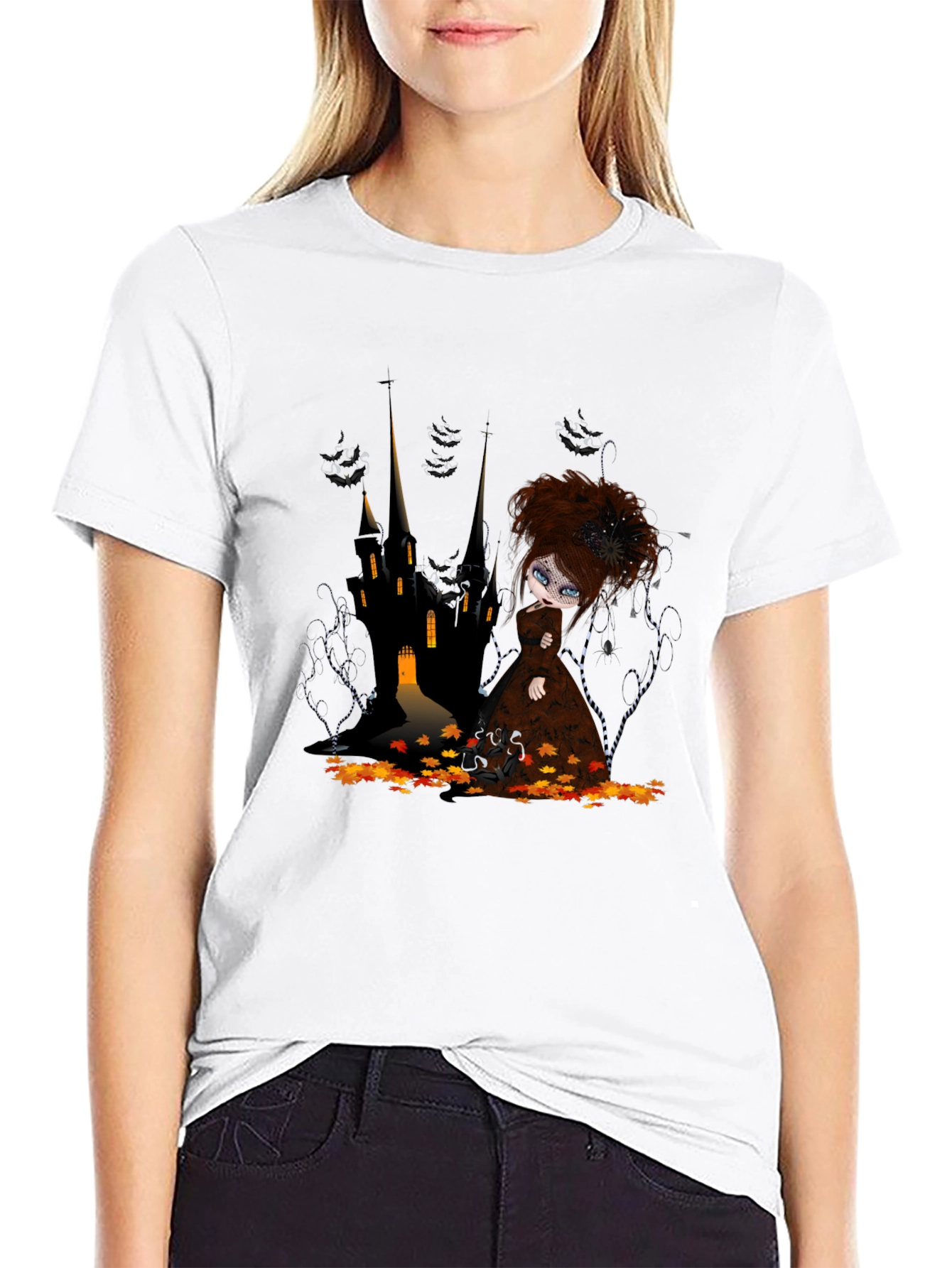 Gothic Doll Castle Graphic T-Shirt