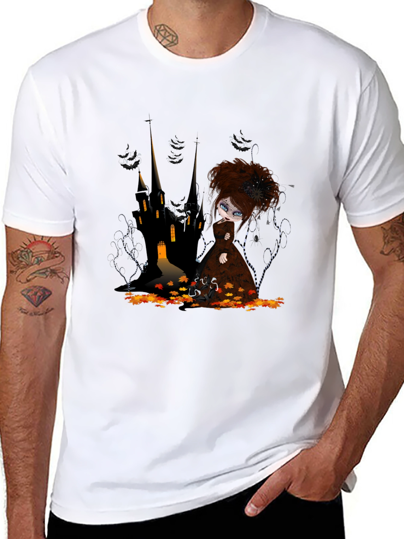 Gothic Doll Castle Graphic T-Shirt