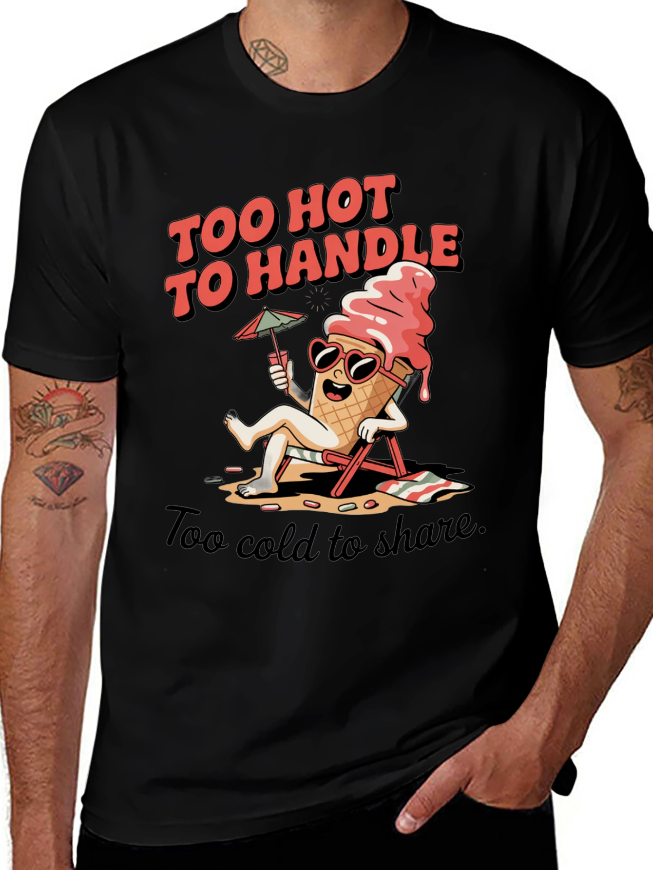 Too Hot To Handle Ice Cream Graphic Tee