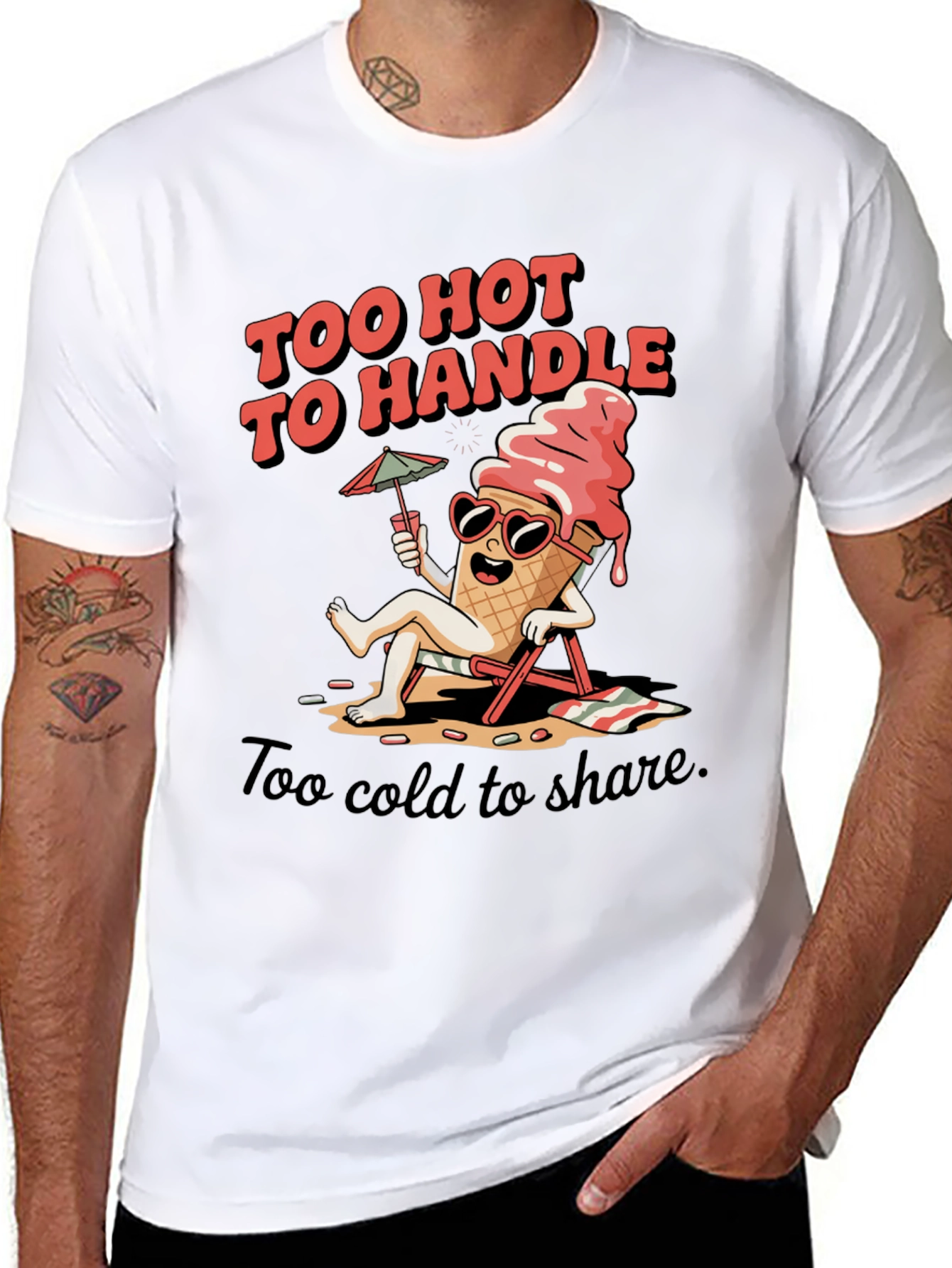 Too Hot To Handle Ice Cream Graphic Tee