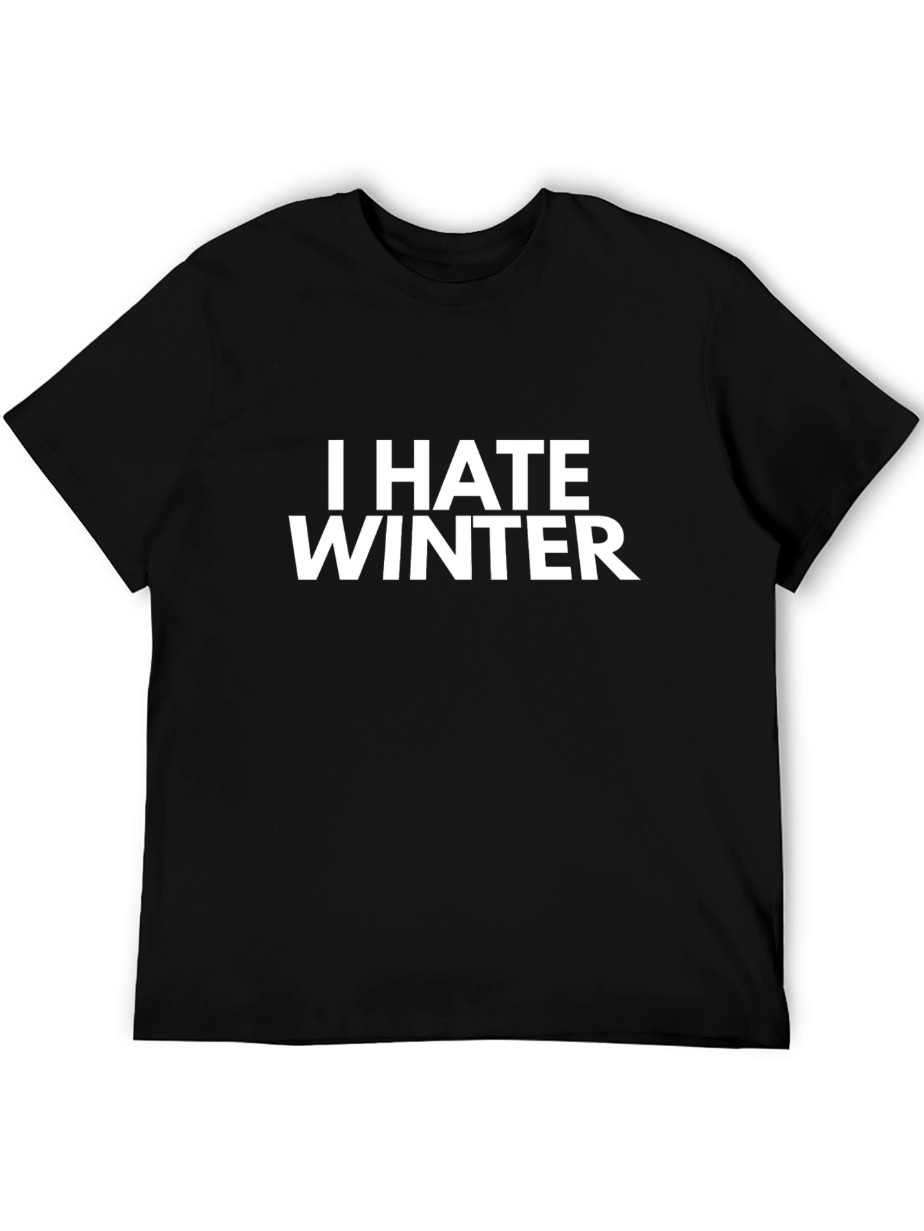 I Hate Winter Black Graphic Tee
