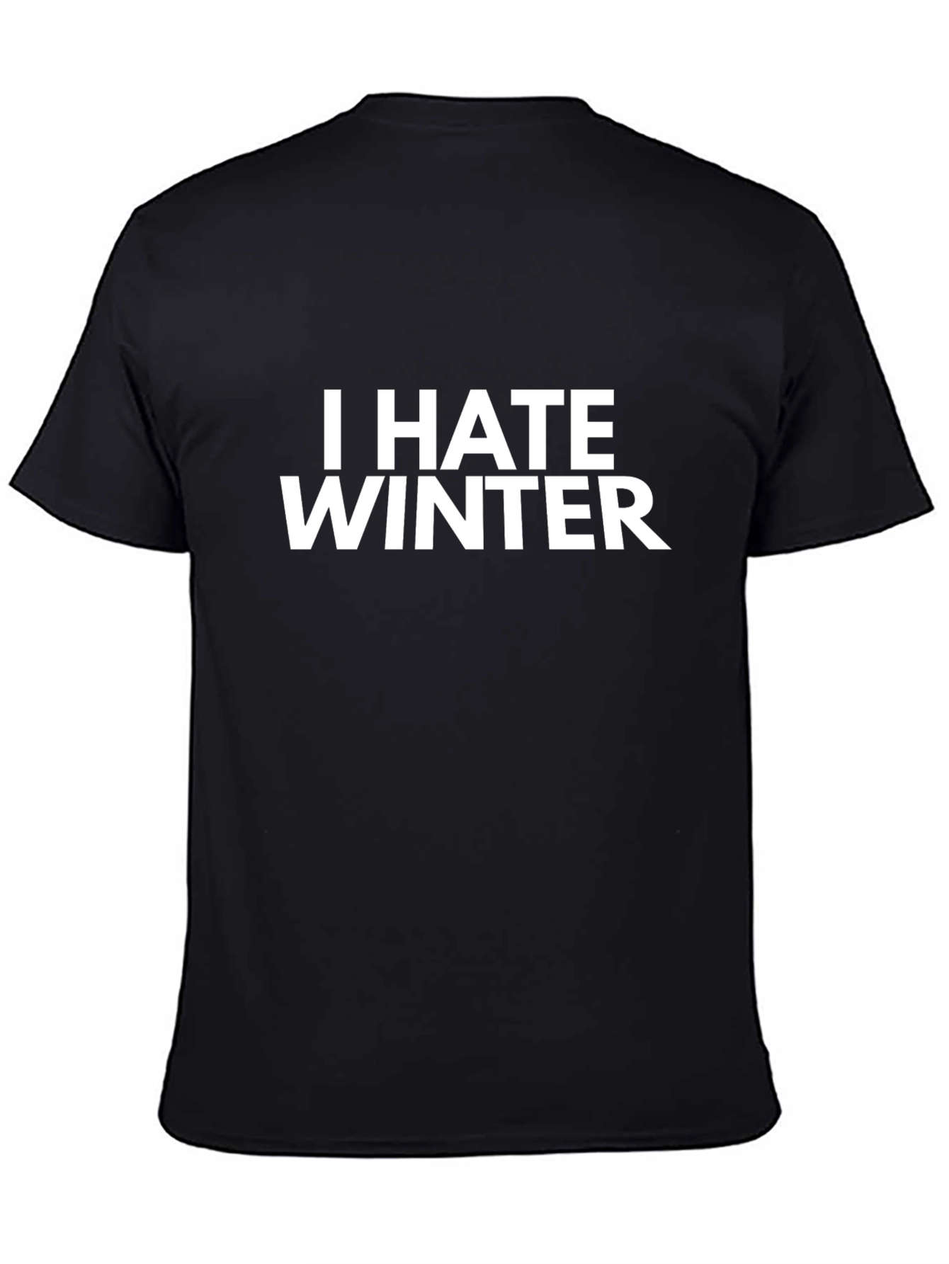 I Hate Winter Black Graphic Tee