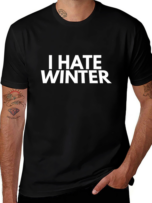 I Hate Winter Black Graphic Tee