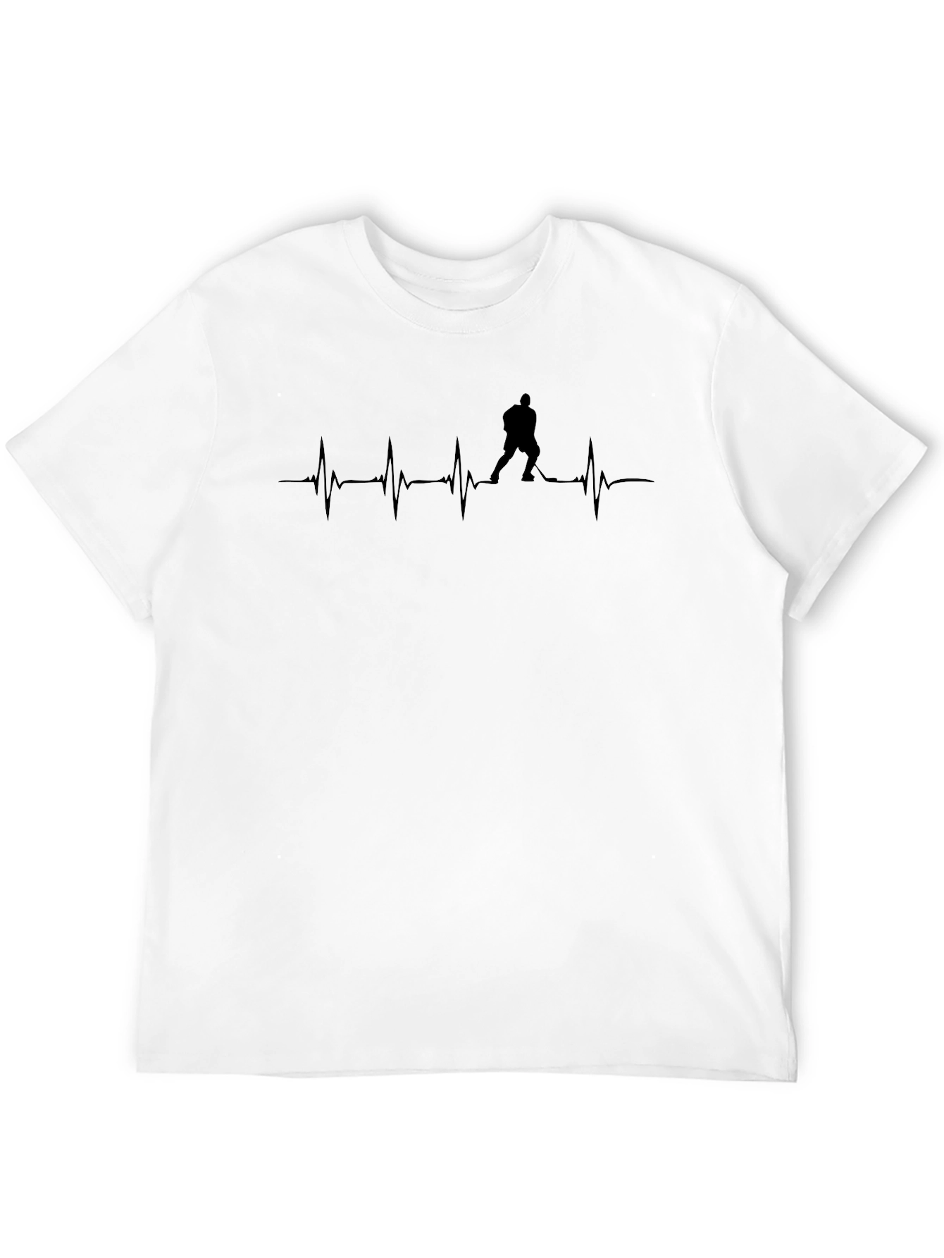 Hockey Heartbeat T-Shirt - Passionate Player Design