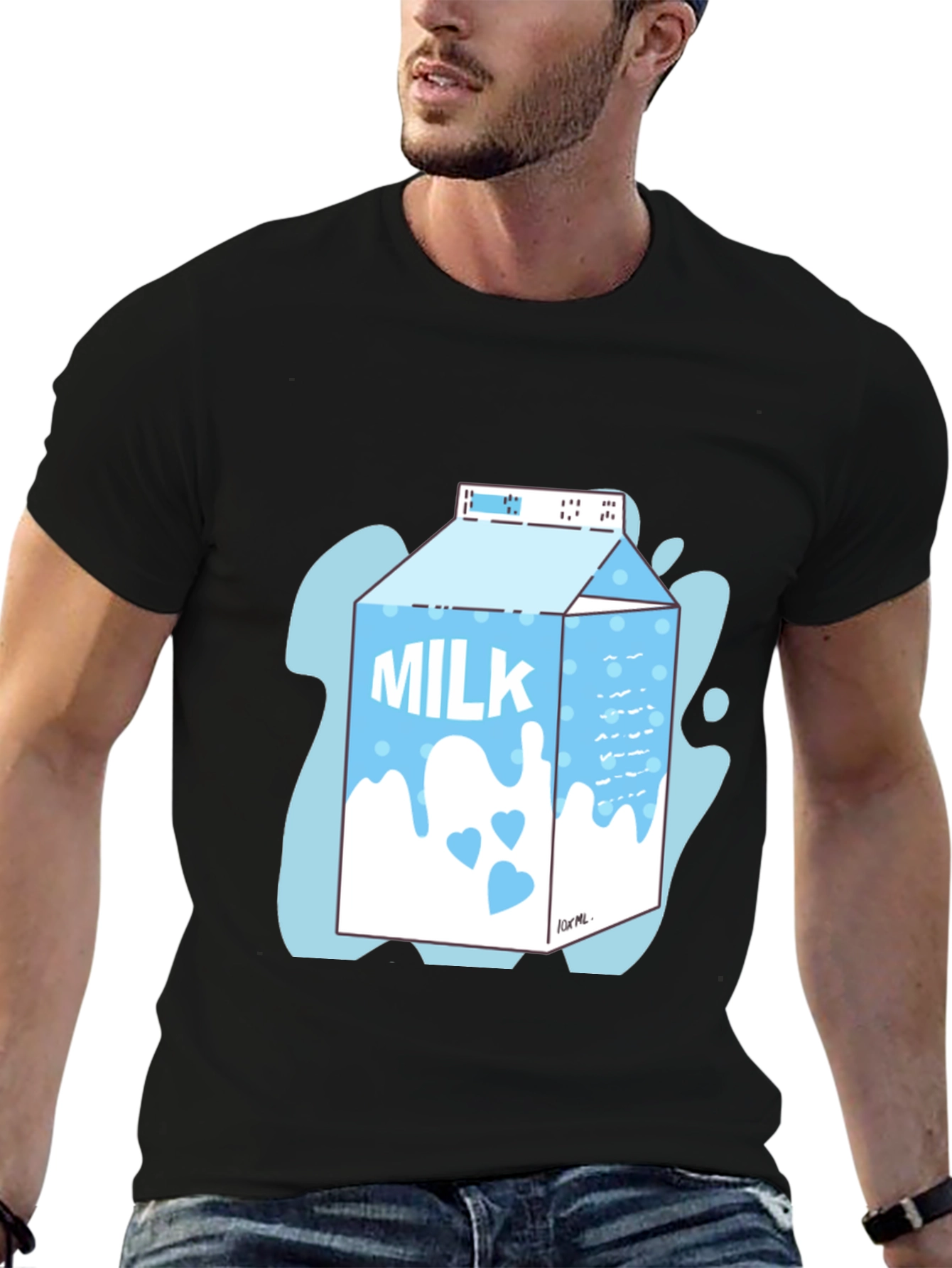 Milk Carton Graphic Tee - Trendy & Cool