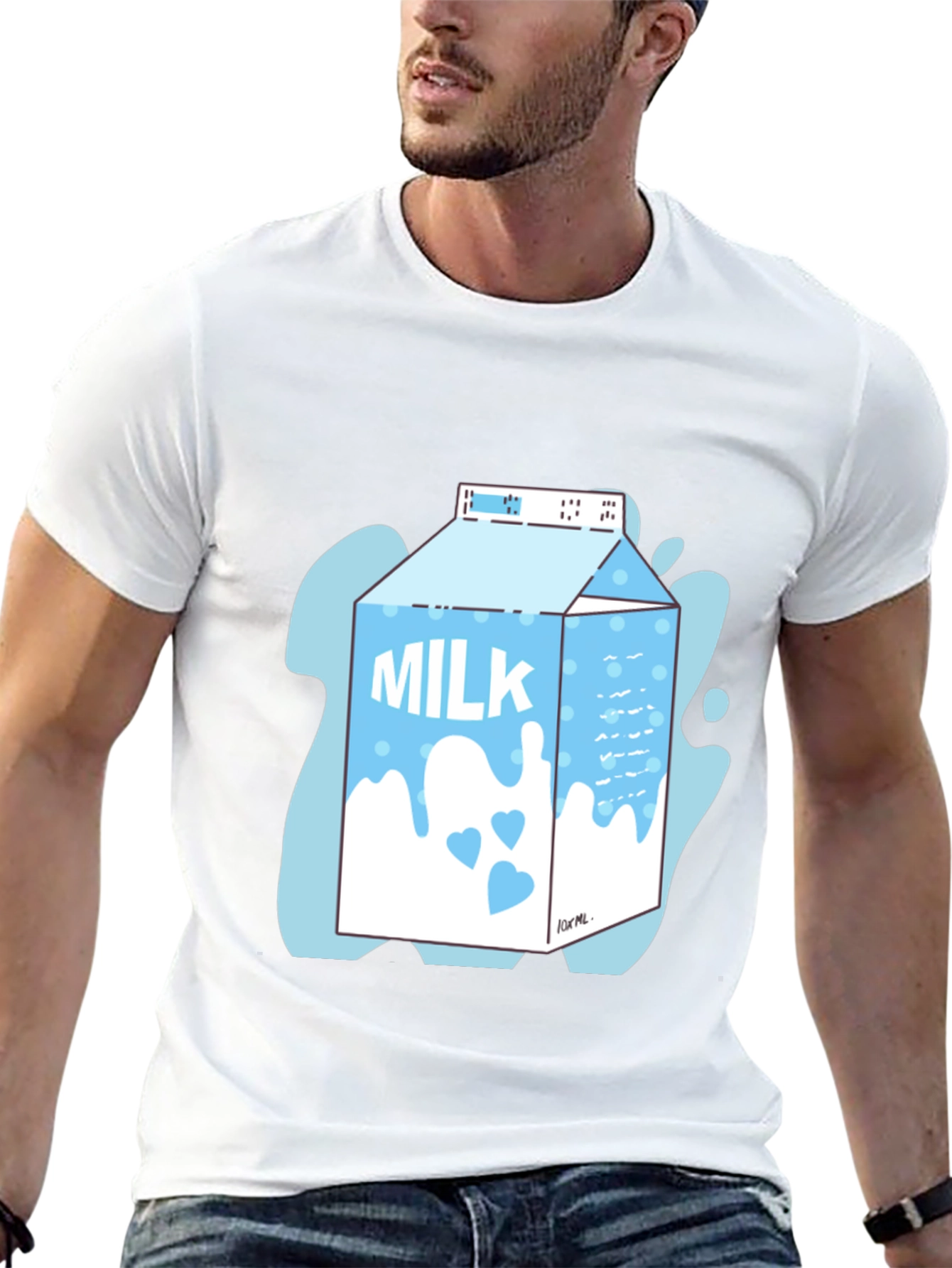 Milk Carton Graphic Tee - Trendy & Cool
