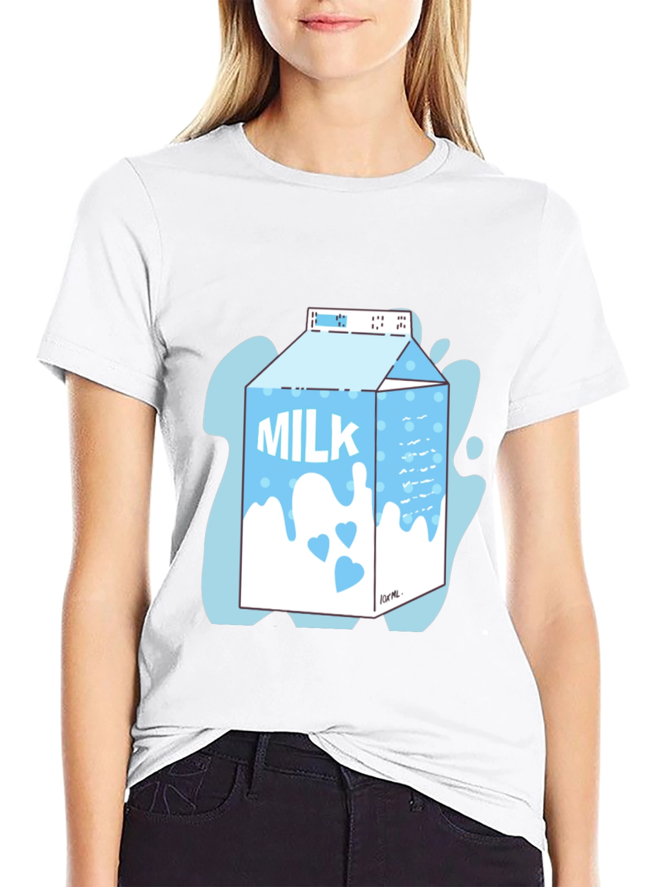 Milk Carton Graphic Tee - Trendy & Cool