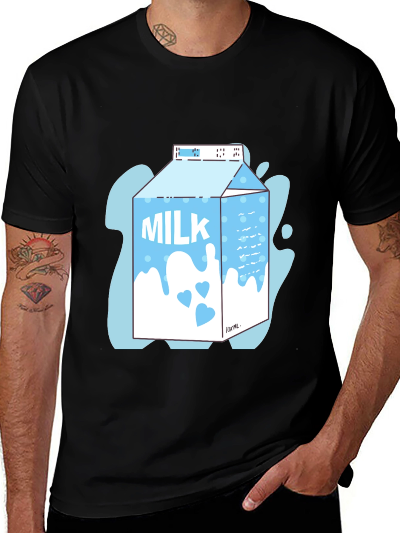 Milk Carton Graphic Tee - Trendy & Cool