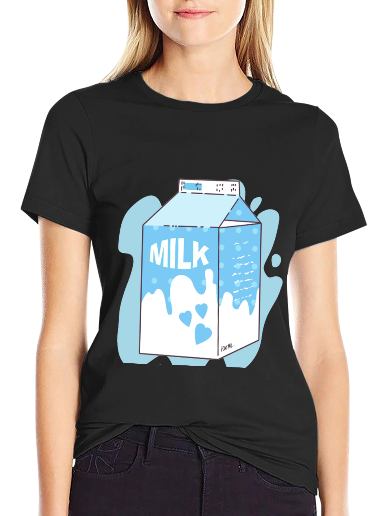 Milk Carton Graphic Tee - Trendy & Cool