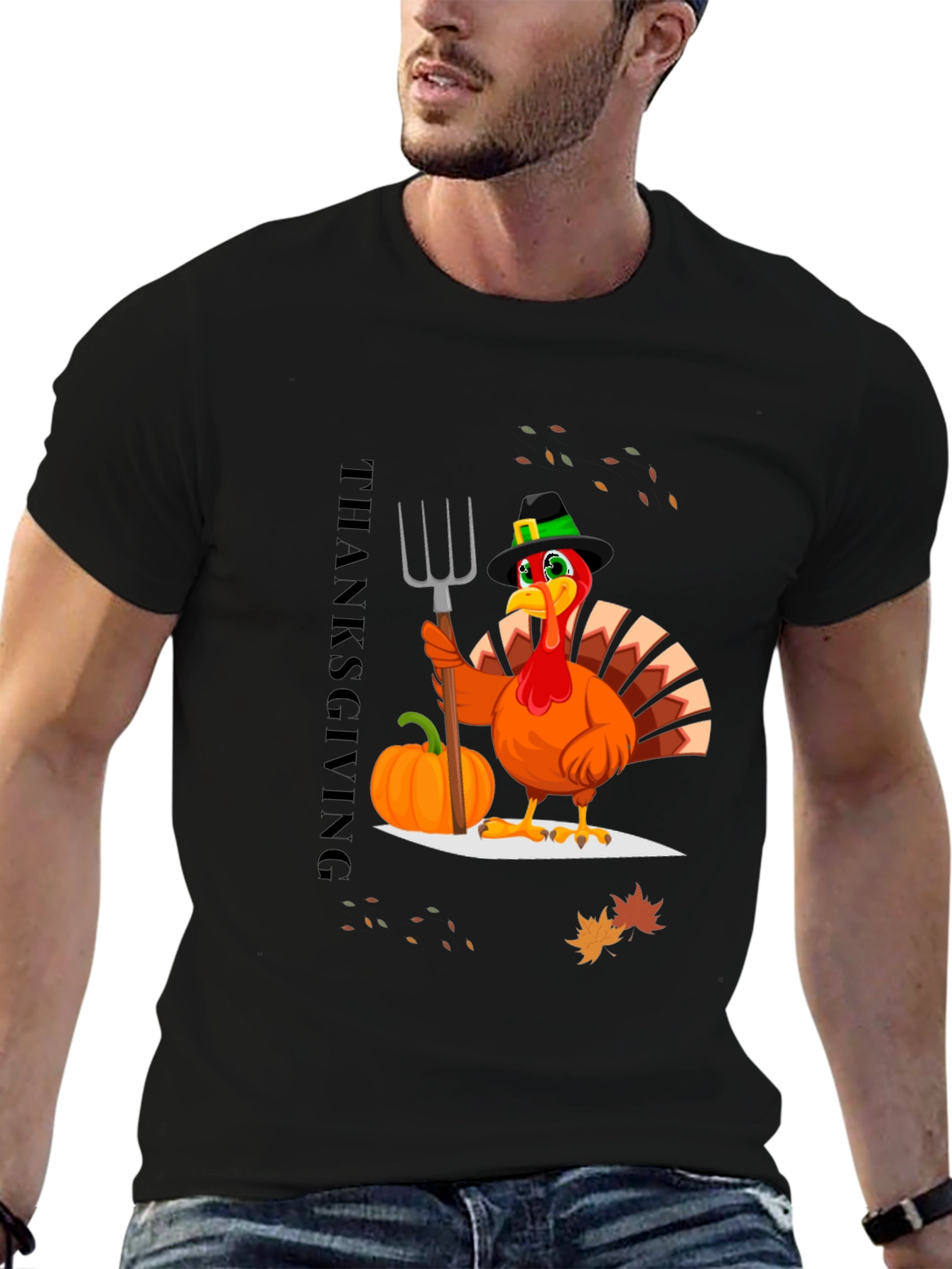 Thanksgiving Turkey Graphic T-Shirt