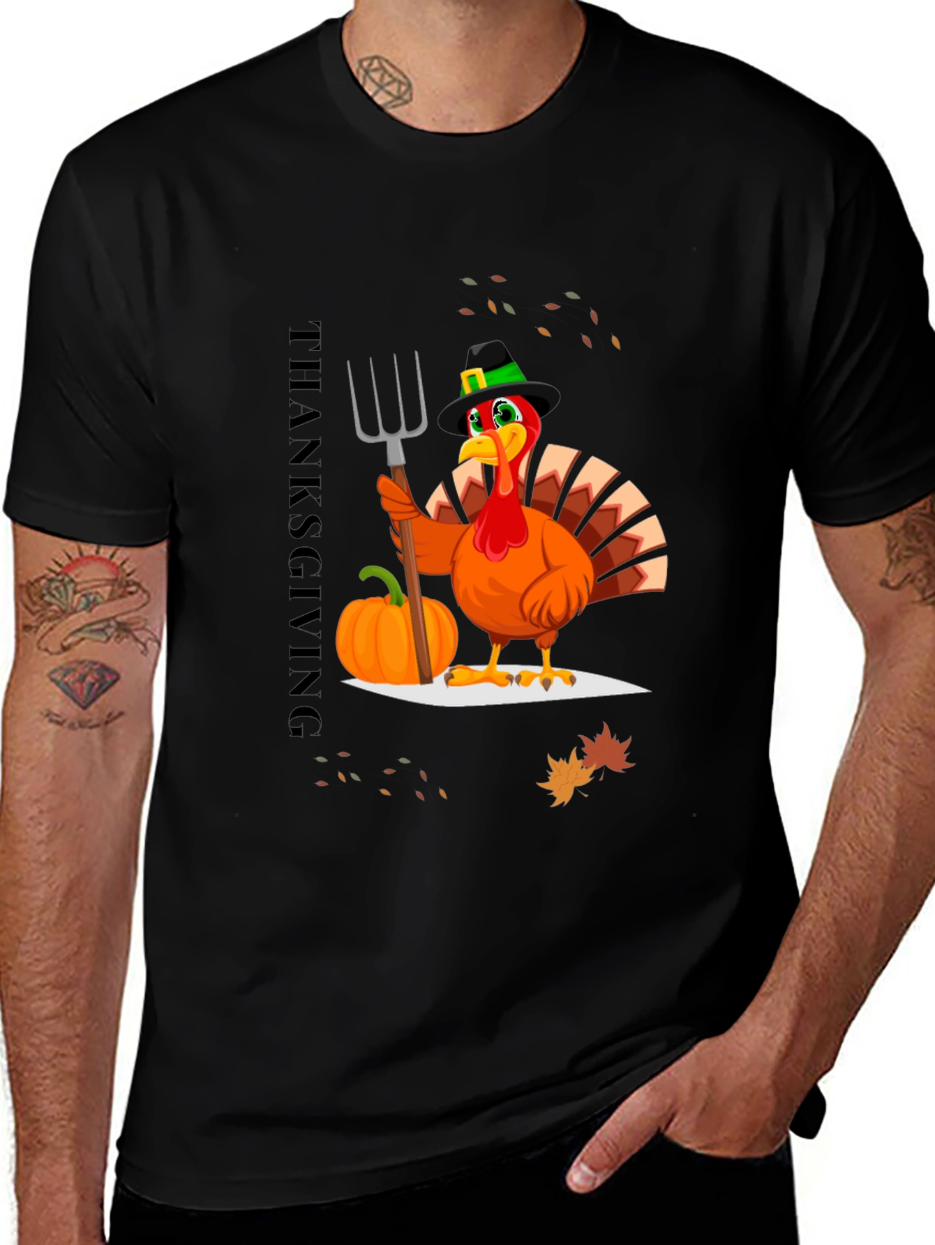 Thanksgiving Turkey Graphic T-Shirt