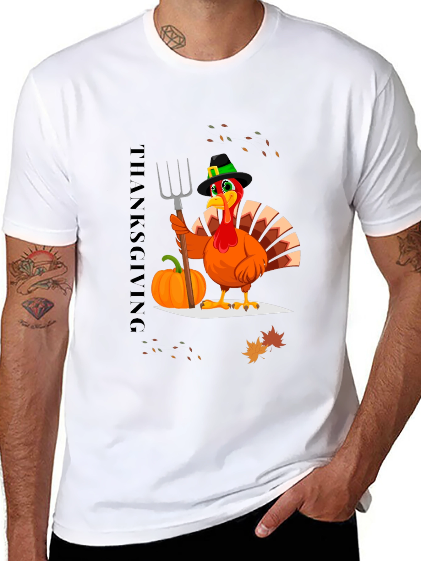 Thanksgiving Turkey Graphic T-Shirt