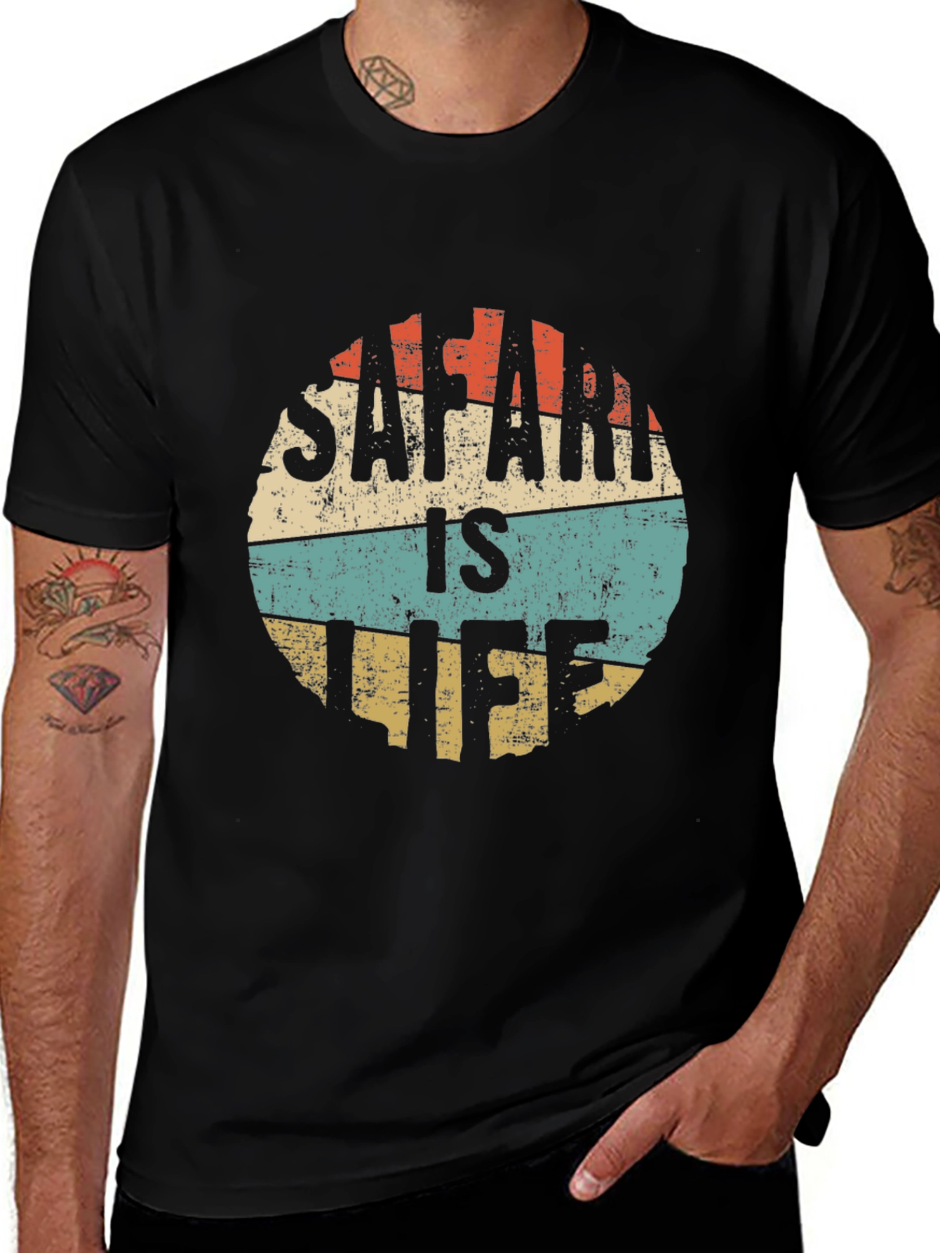Safari Is Life Retro Graphic T-Shirt
