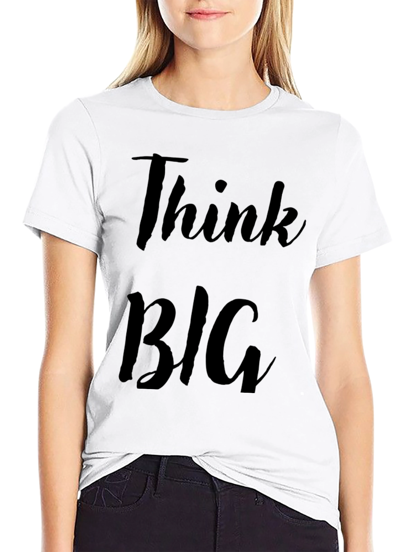 Think BIG Black Graphic Tee
