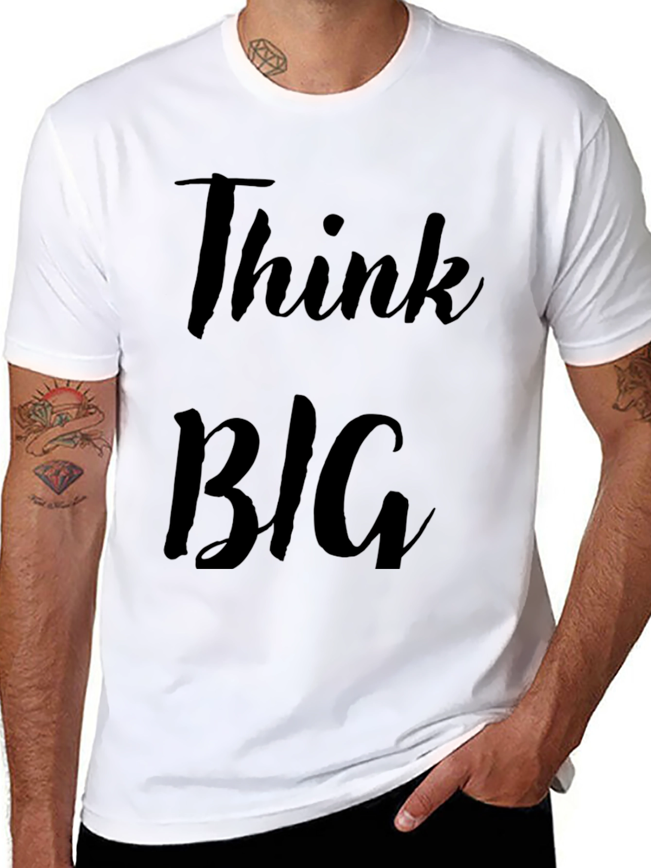 Think BIG Black Graphic Tee