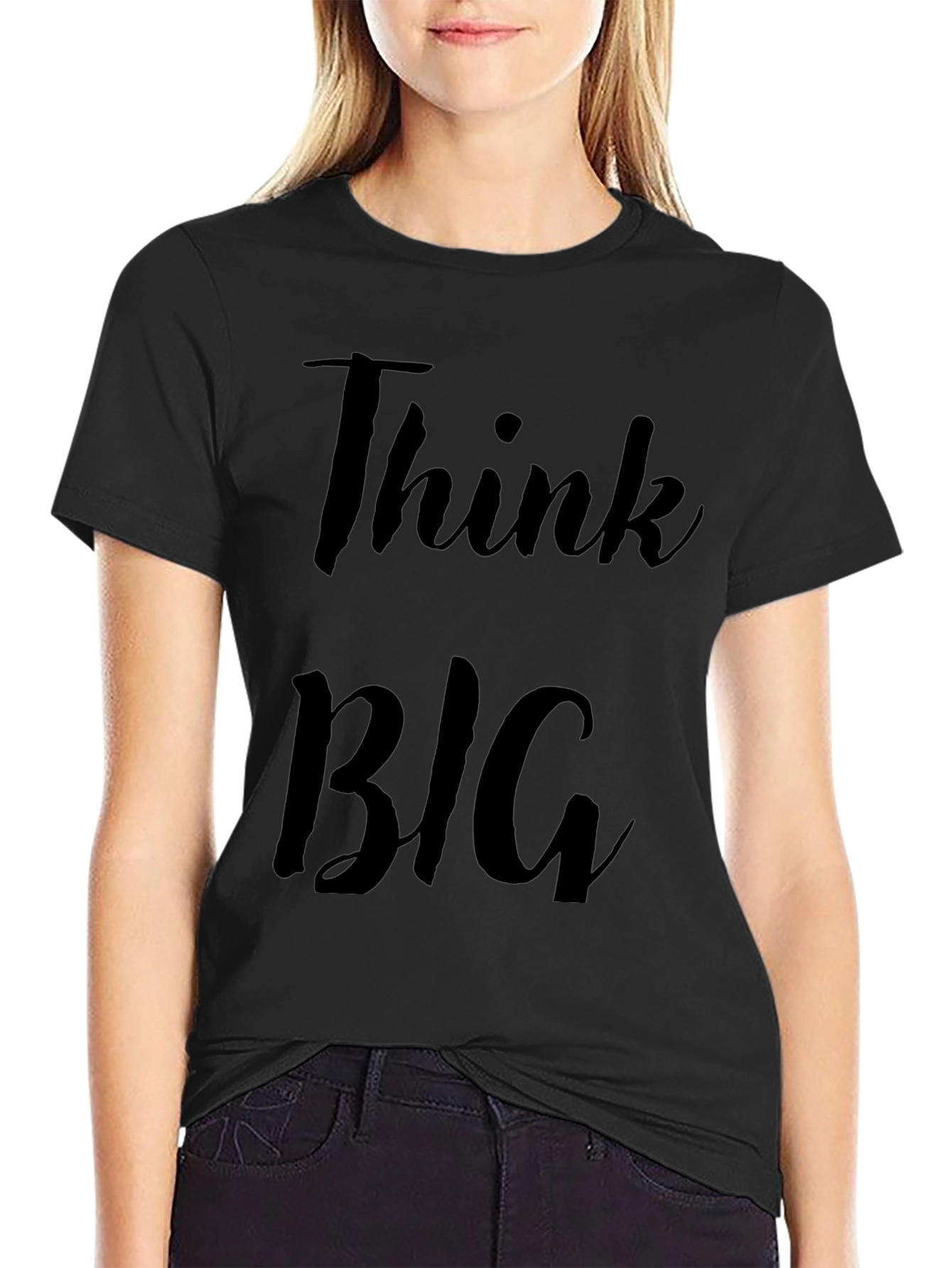 Think BIG Black Graphic Tee
