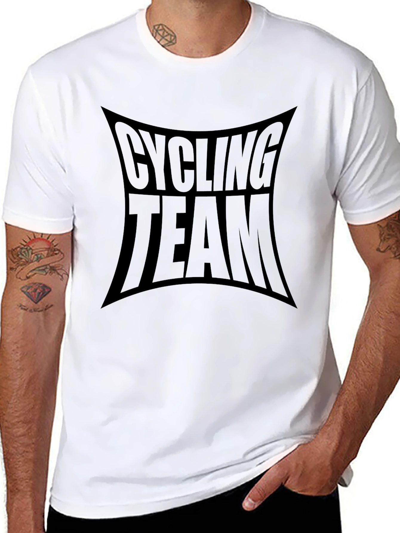 Cycling Team Black T-Shirt
