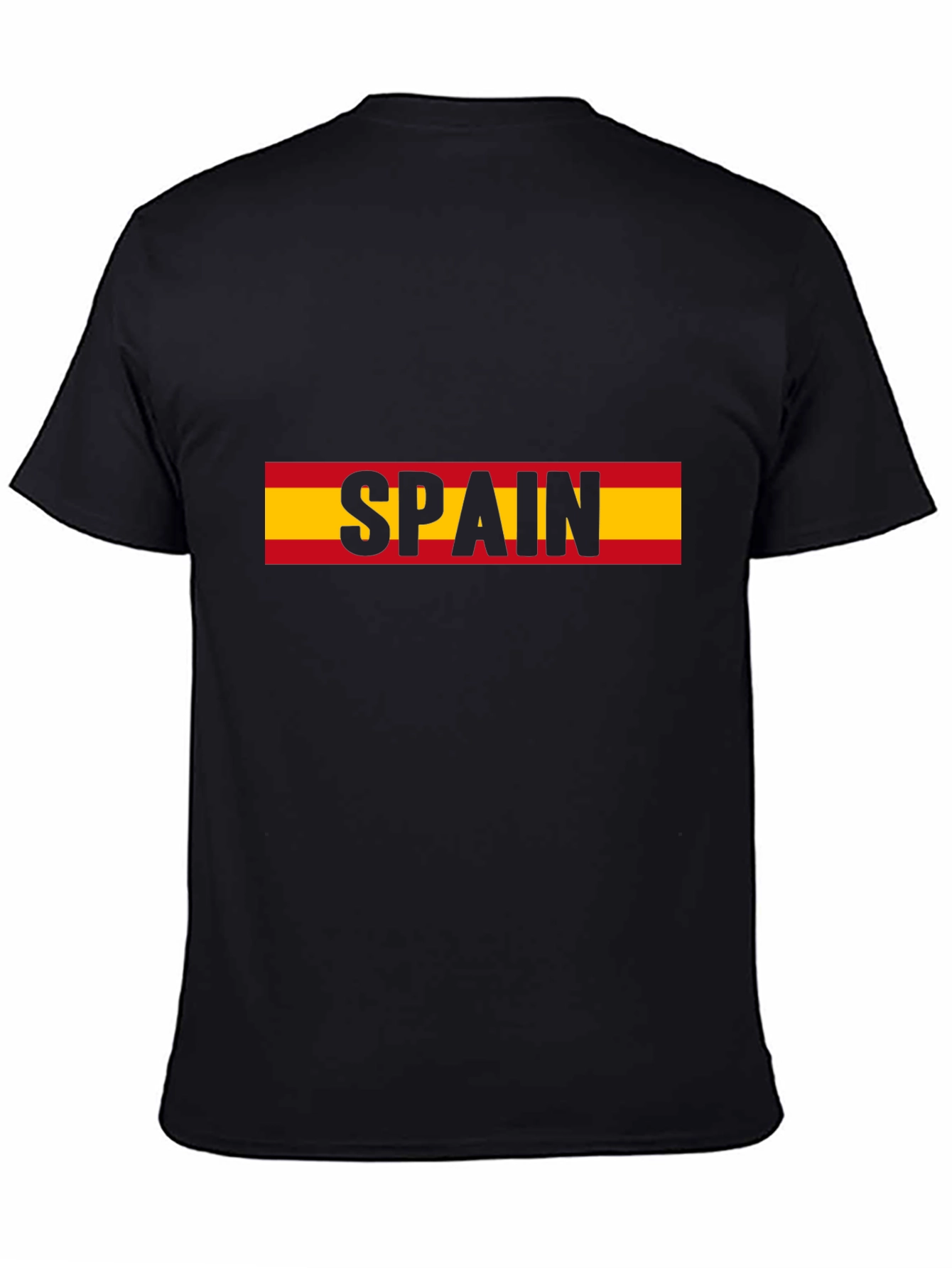 Spain Flag T-Shirt - Black Tee