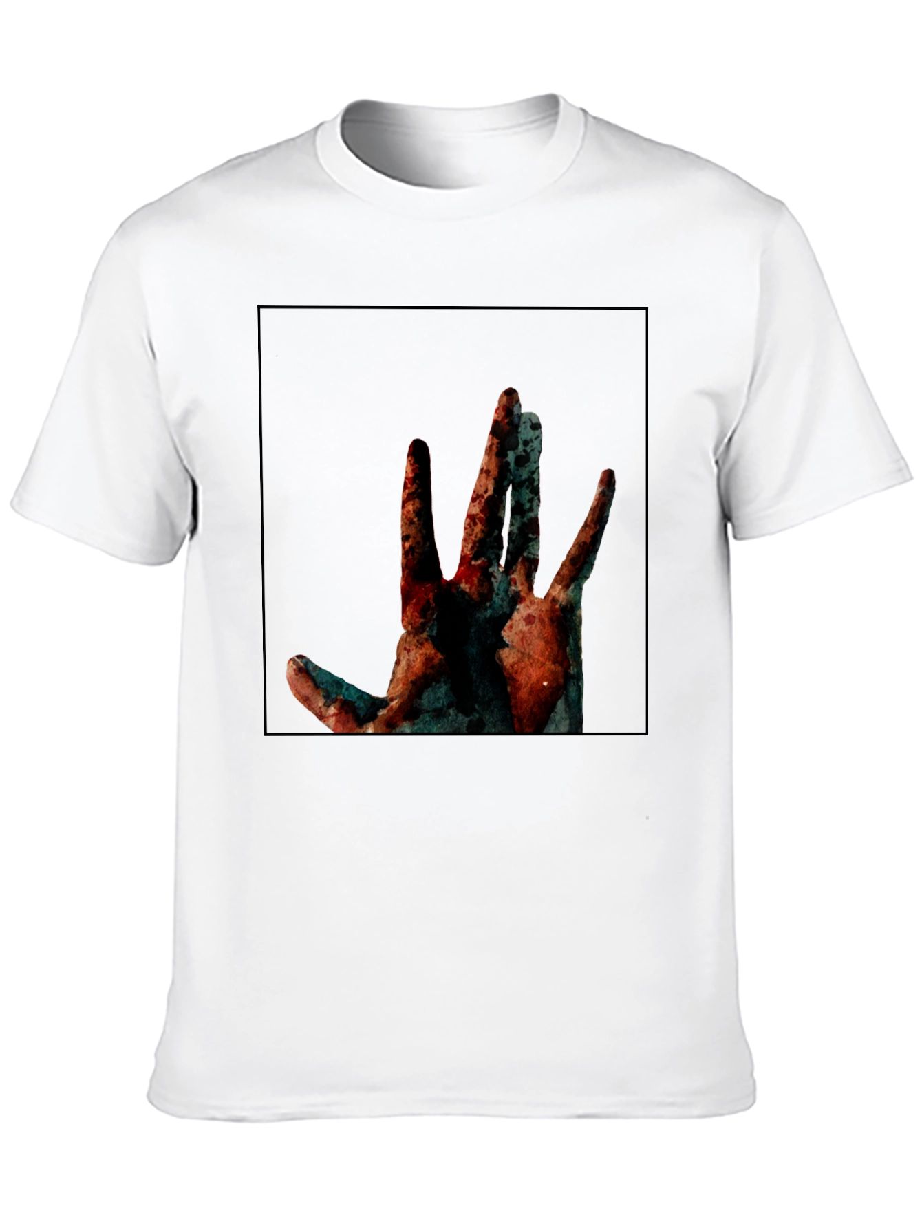 Abstract Hand Graphic Black T-Shirt