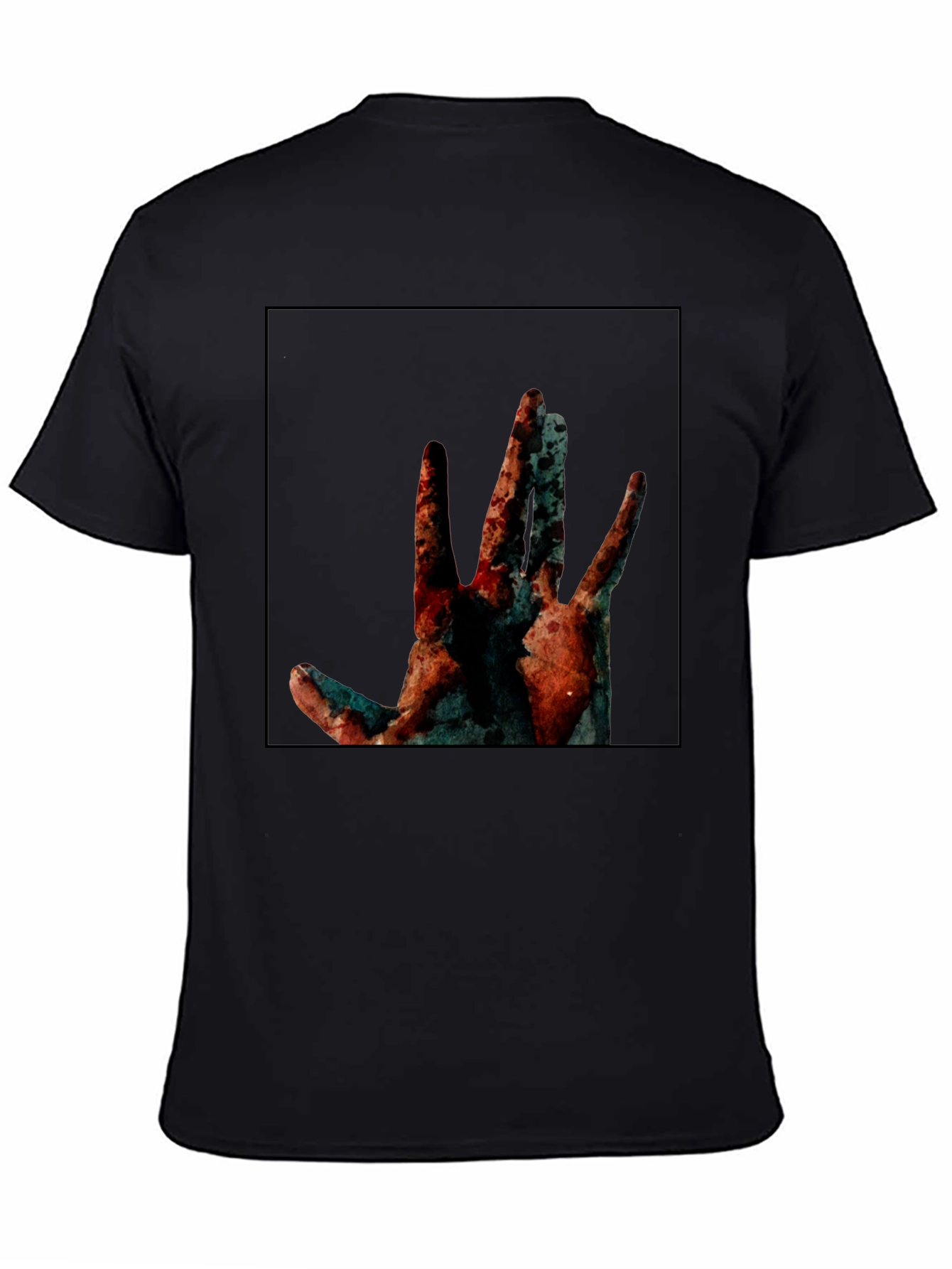 Abstract Hand Graphic Black T-Shirt