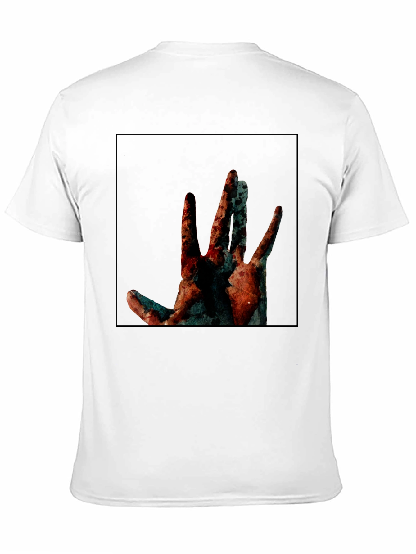 Abstract Hand Graphic Black T-Shirt