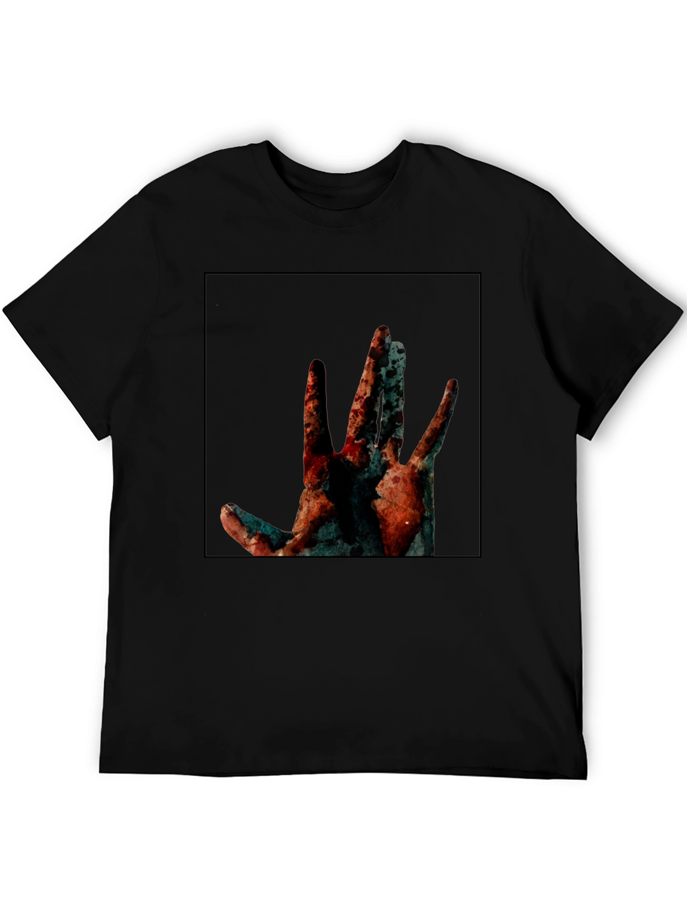 Abstract Hand Graphic Black T-Shirt