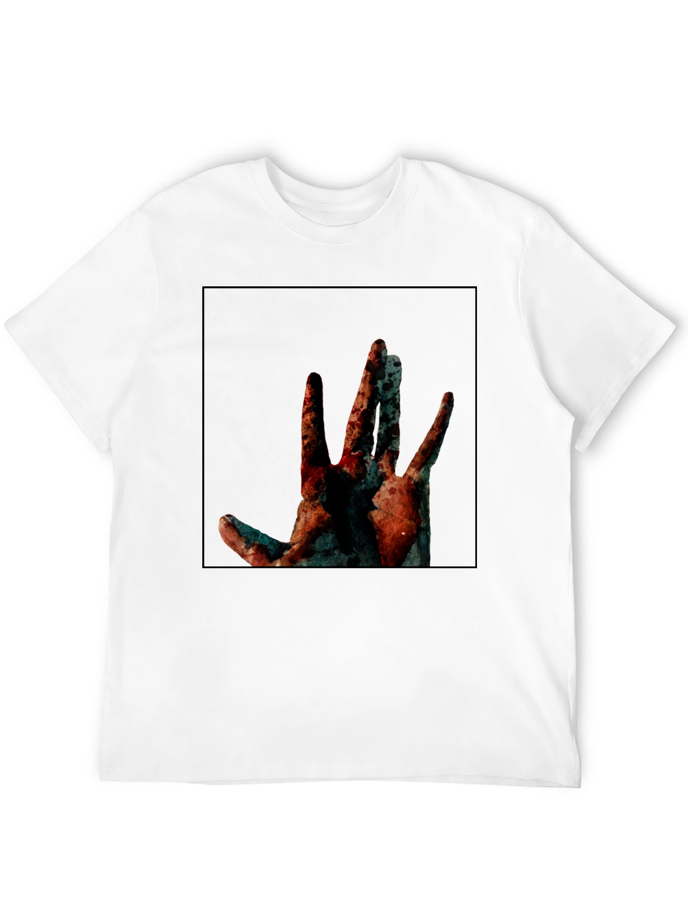 Abstract Hand Graphic Black T-Shirt
