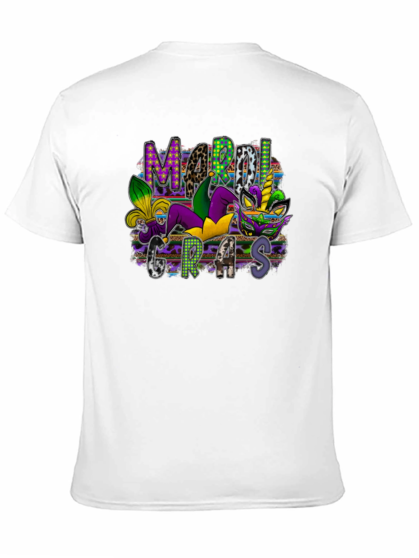 Mardi Gras Graphic Tee - Unisex Black T-Shirt