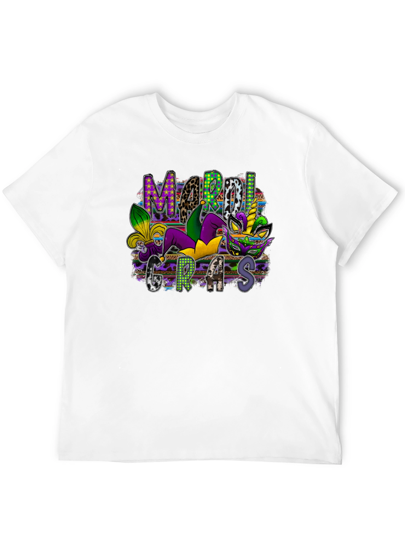 Mardi Gras Graphic Tee - Unisex Black T-Shirt