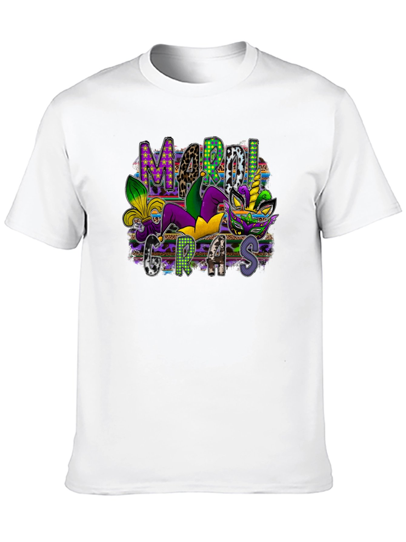 Mardi Gras Graphic Tee - Unisex Black T-Shirt