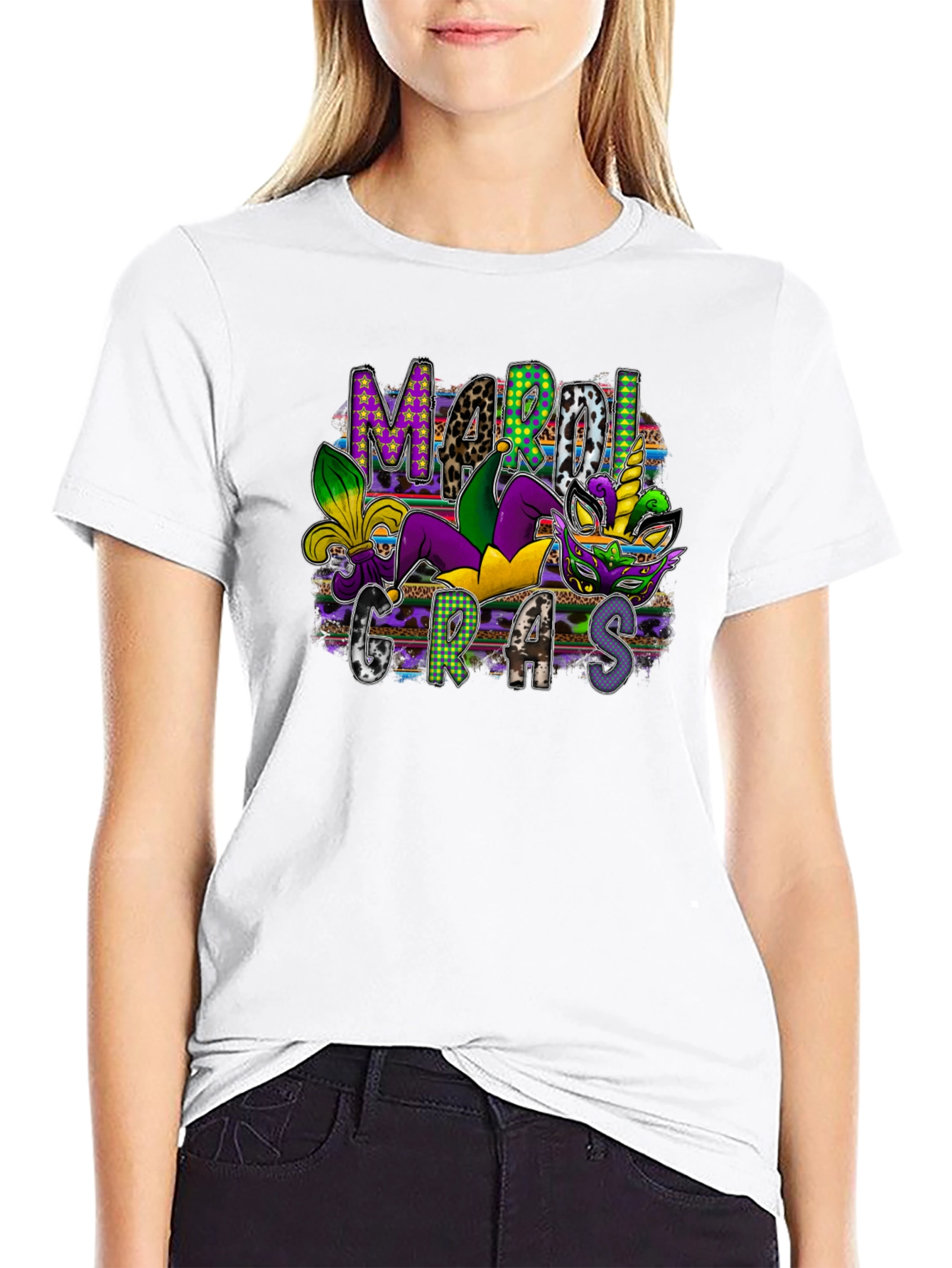 Mardi Gras Graphic Tee - Unisex Black T-Shirt