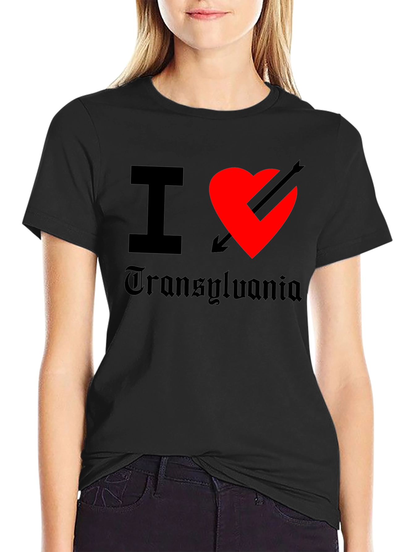 I Heart Transylvania Black T-Shirt