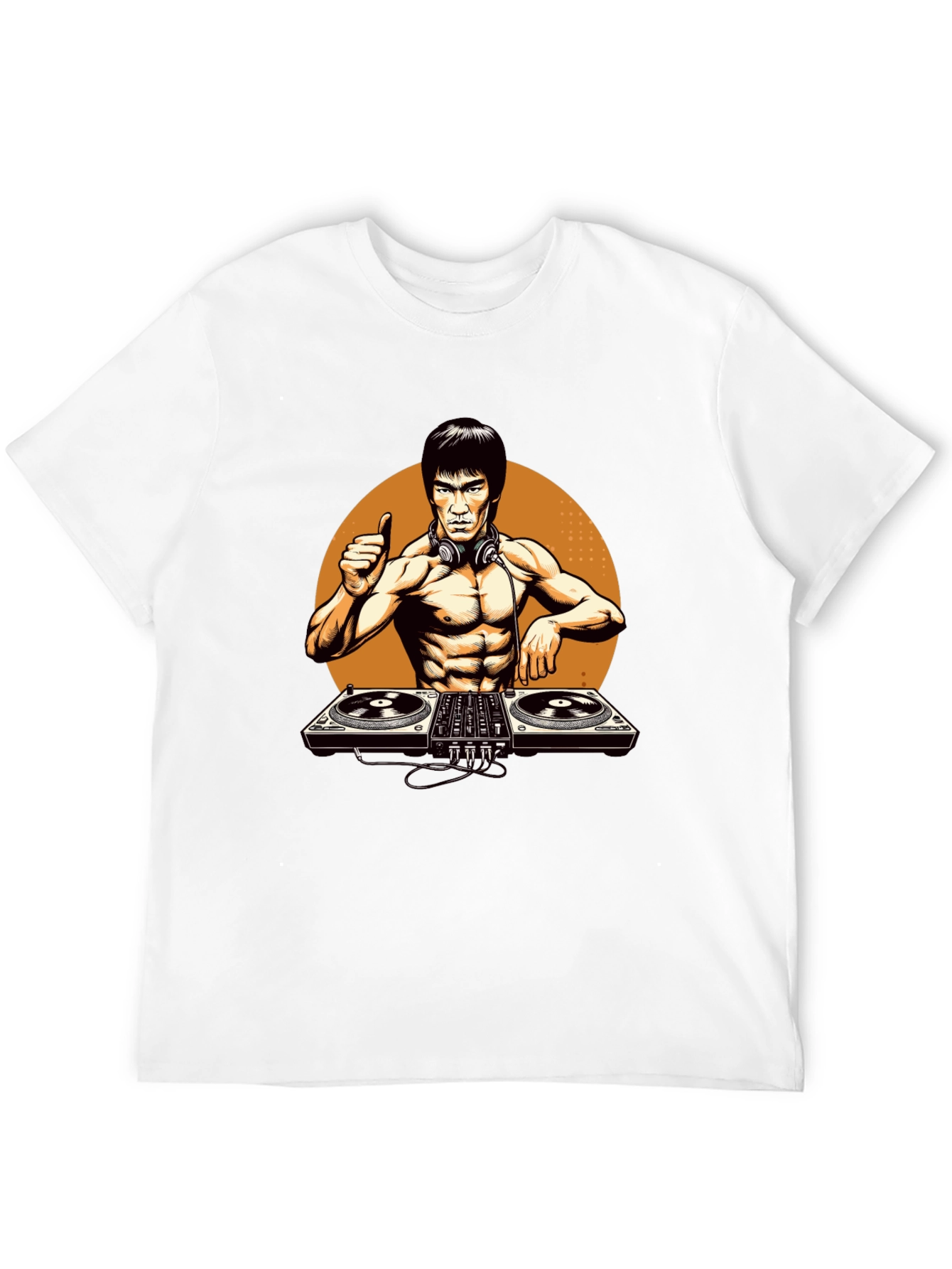 DJ Bruce Lee Graphic Tee - Black T-Shirt