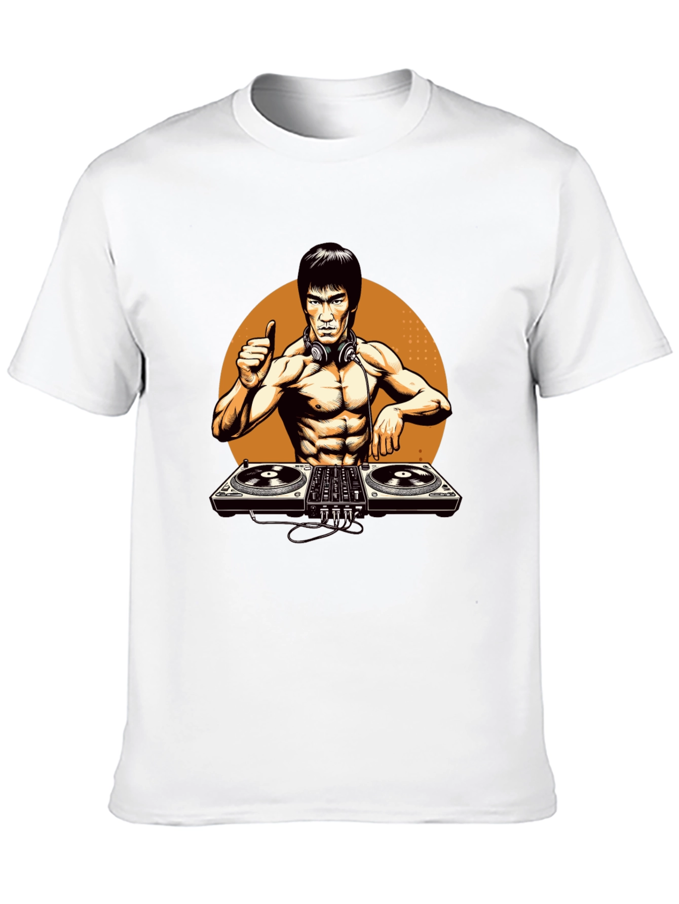 DJ Bruce Lee Graphic Tee - Black T-Shirt