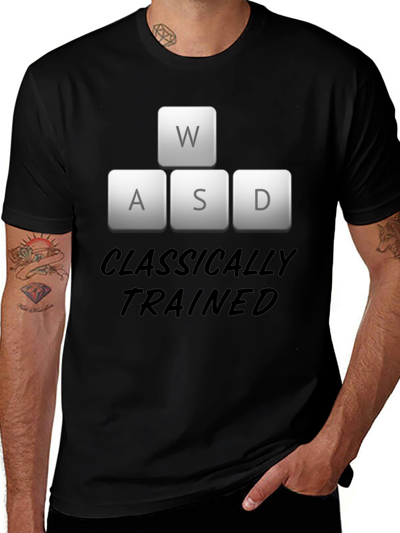 Classically Trained Gamer Black T-Shirt