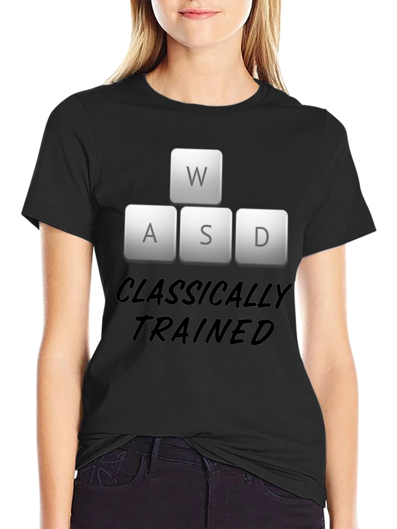 Classically Trained Gamer Black T-Shirt