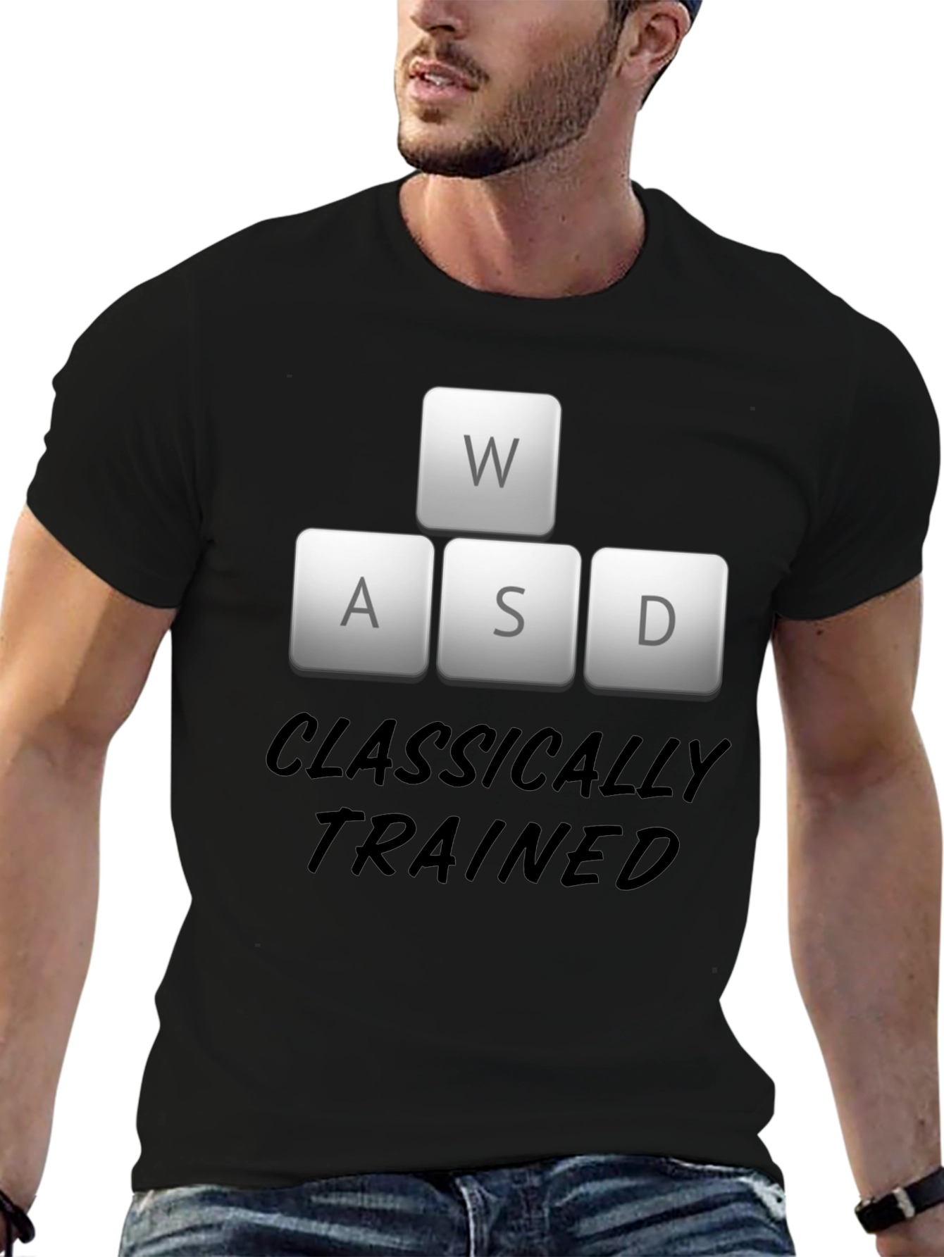 Classically Trained Gamer Black T-Shirt