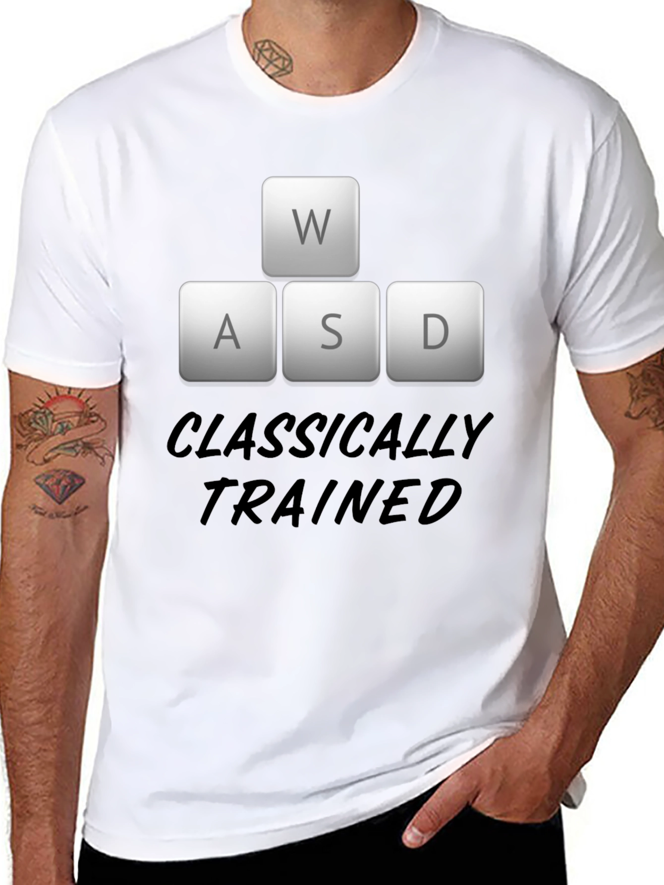 Classically Trained Gamer Black T-Shirt