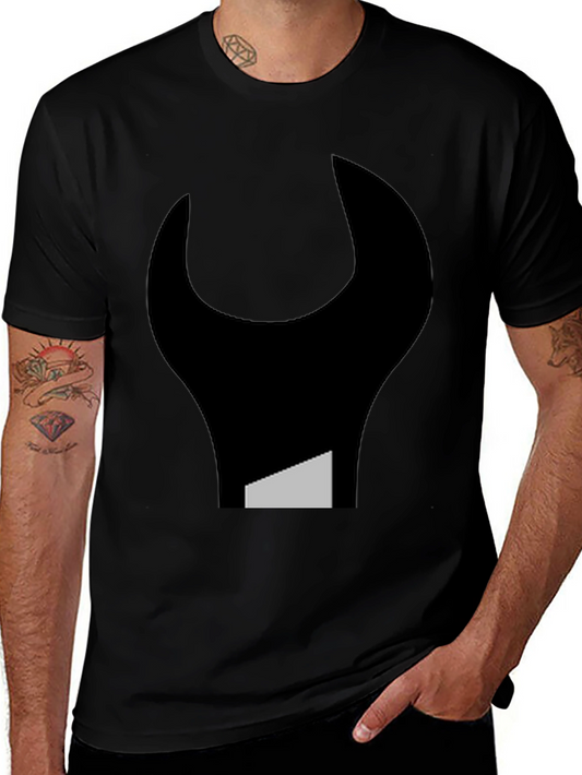 Abstract Wrench Graphic Tee - Black Unisex T-Shirt