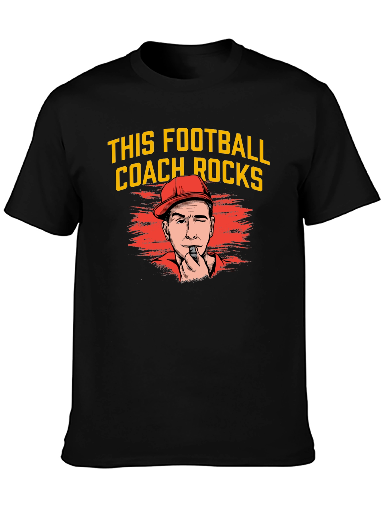 Funny Football Coach T-Shirt - This Coach Rocks
