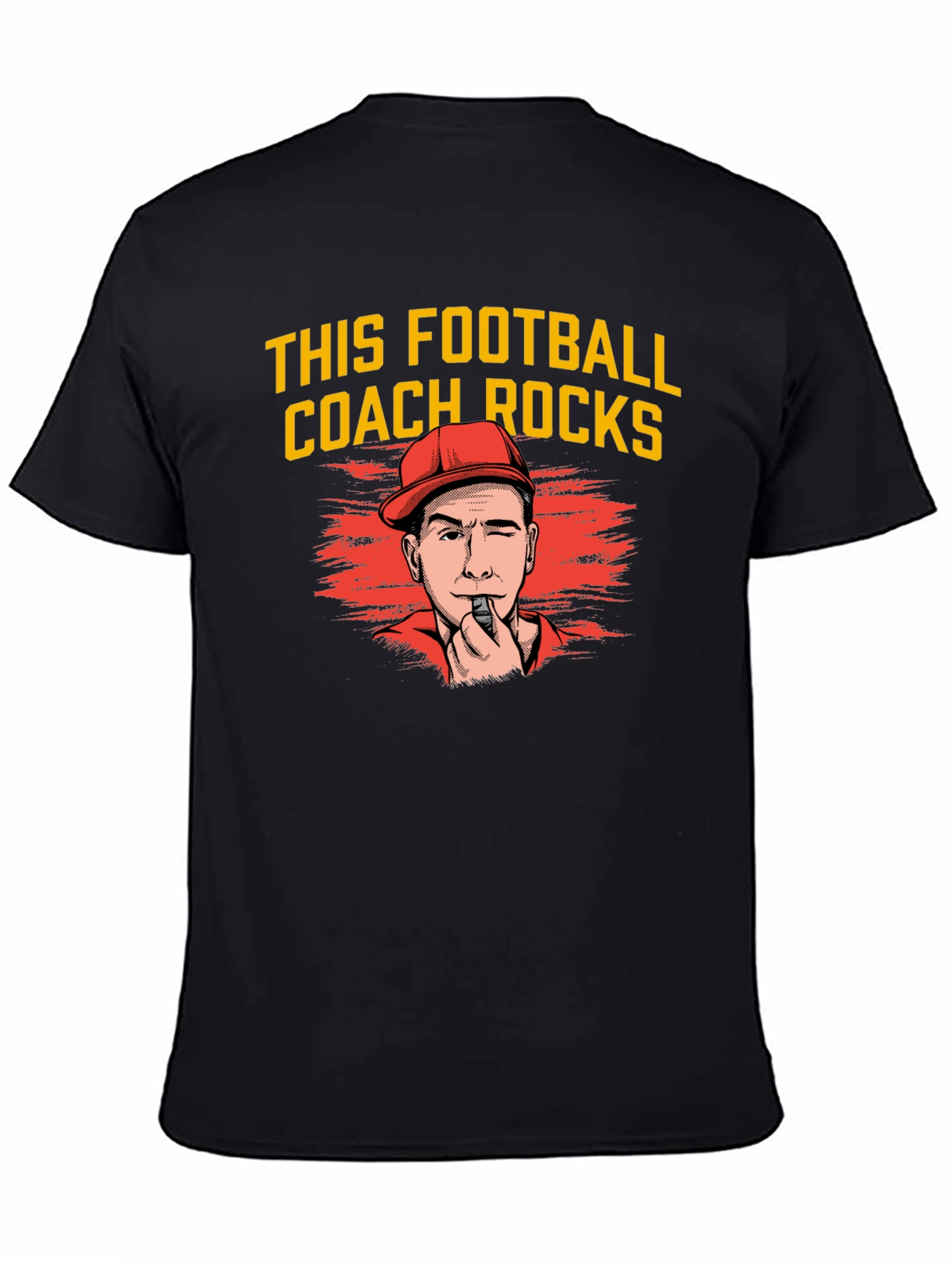 Funny Football Coach T-Shirt - This Coach Rocks