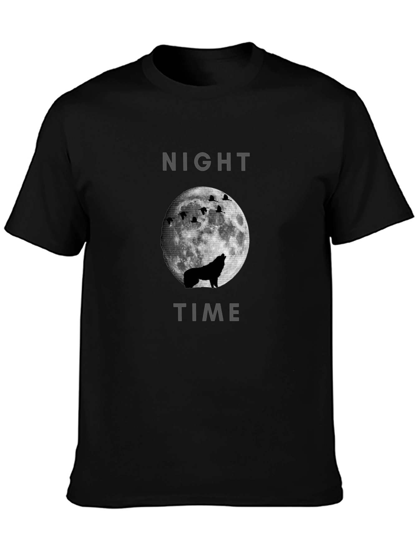 Night Time Wolf Moon Graphic Tee