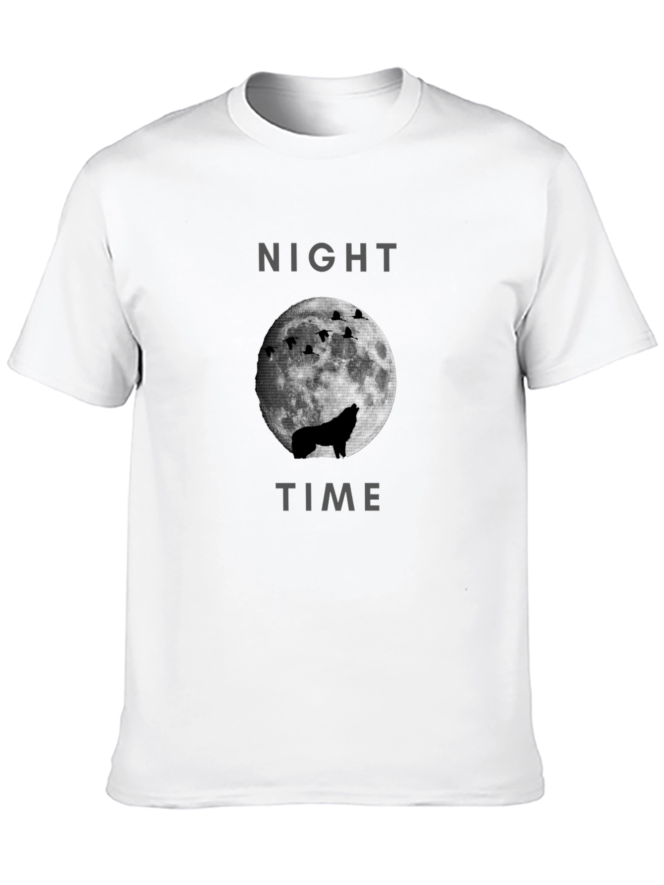 Night Time Wolf Moon Graphic Tee