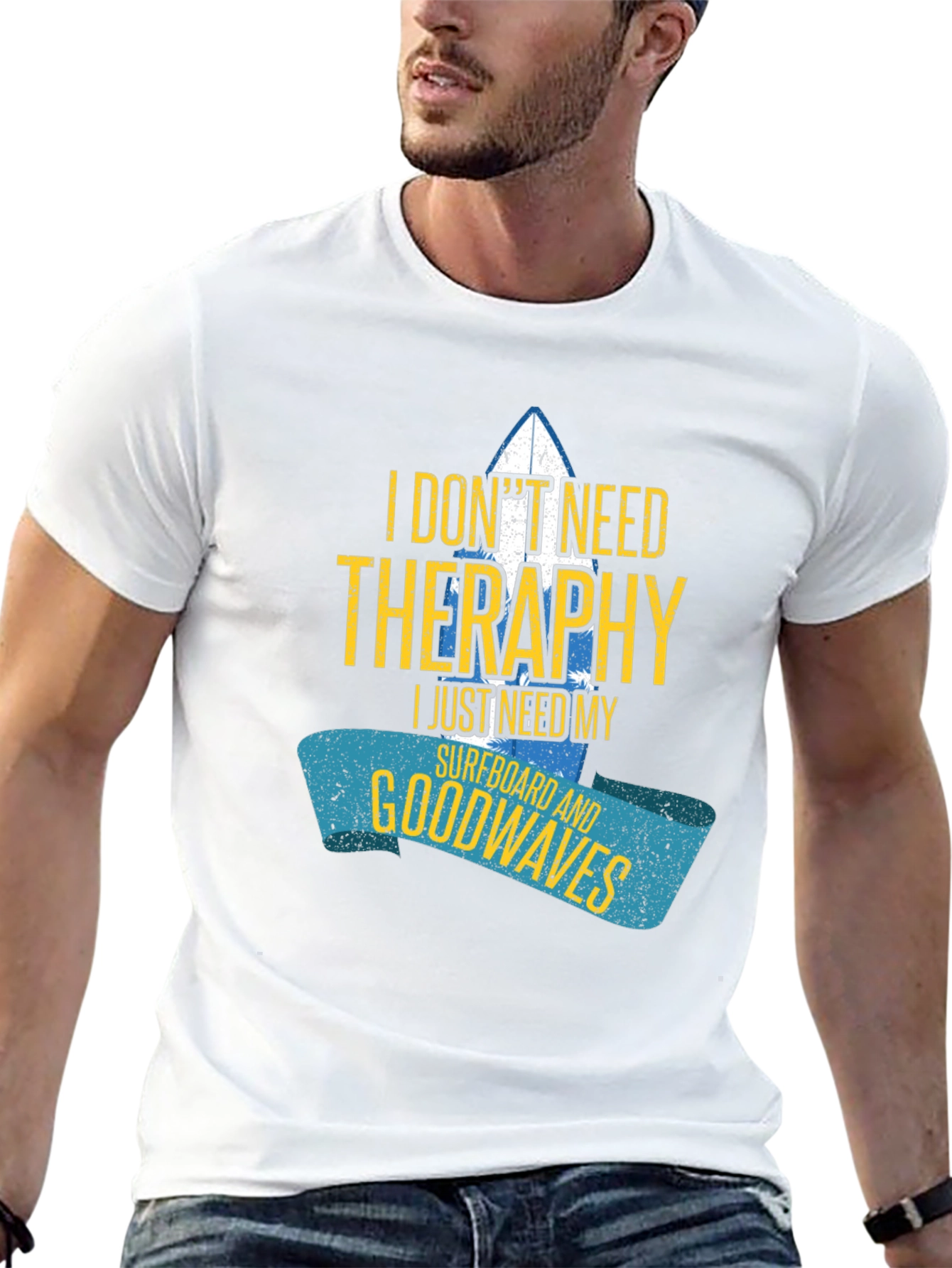 I Dont Need Therapy Surfboard Graphic Tee