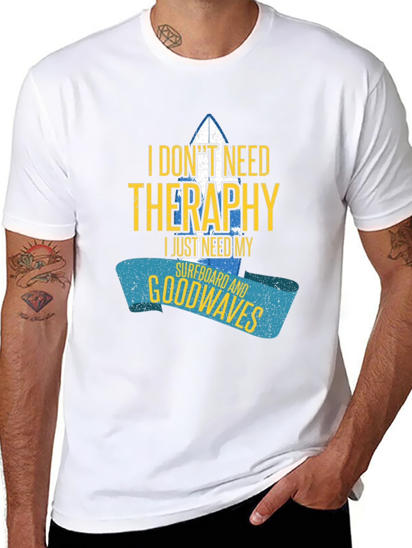 I Dont Need Therapy Surfboard Graphic Tee
