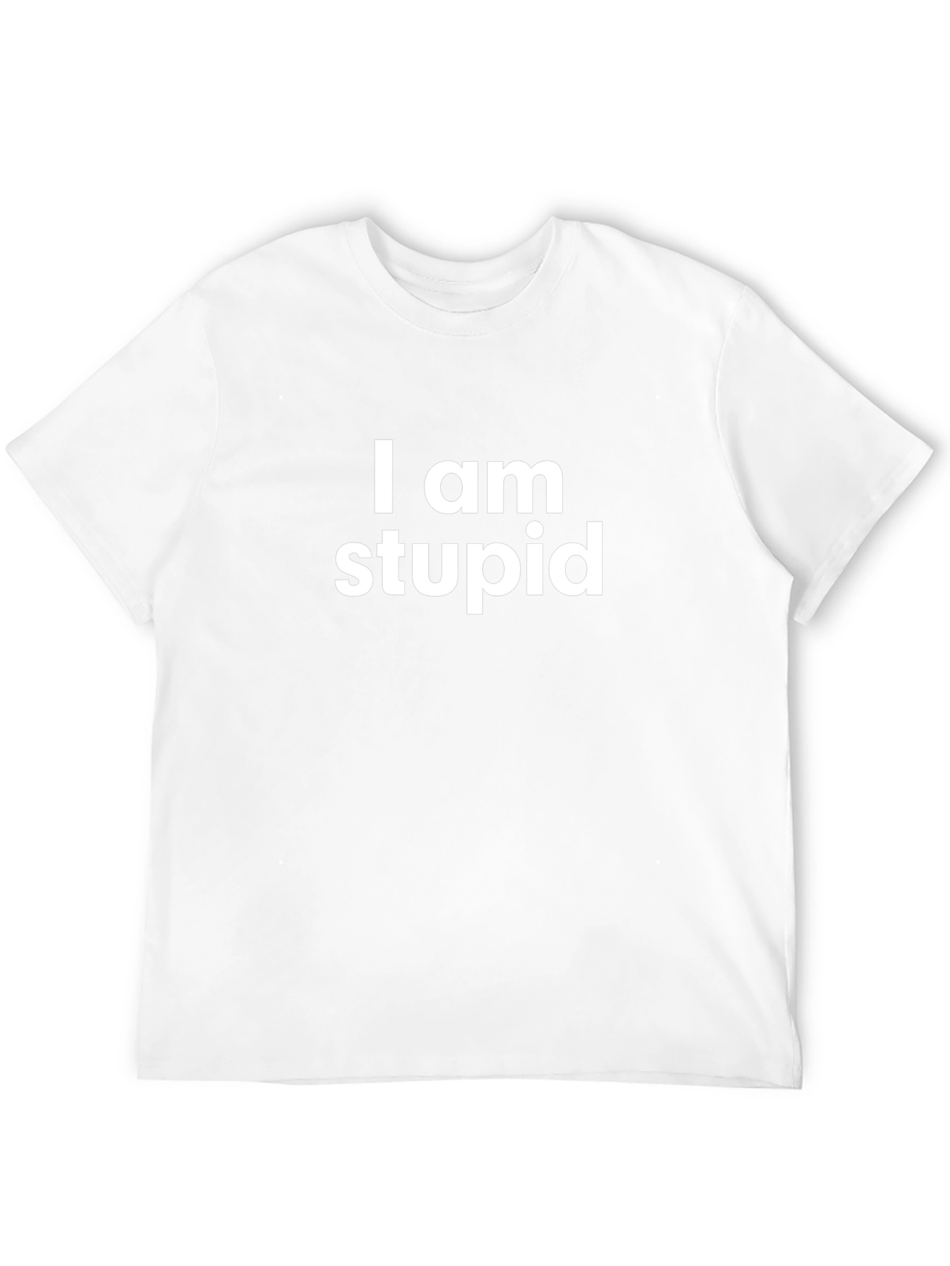 Funny I am stupid Black T-Shirt