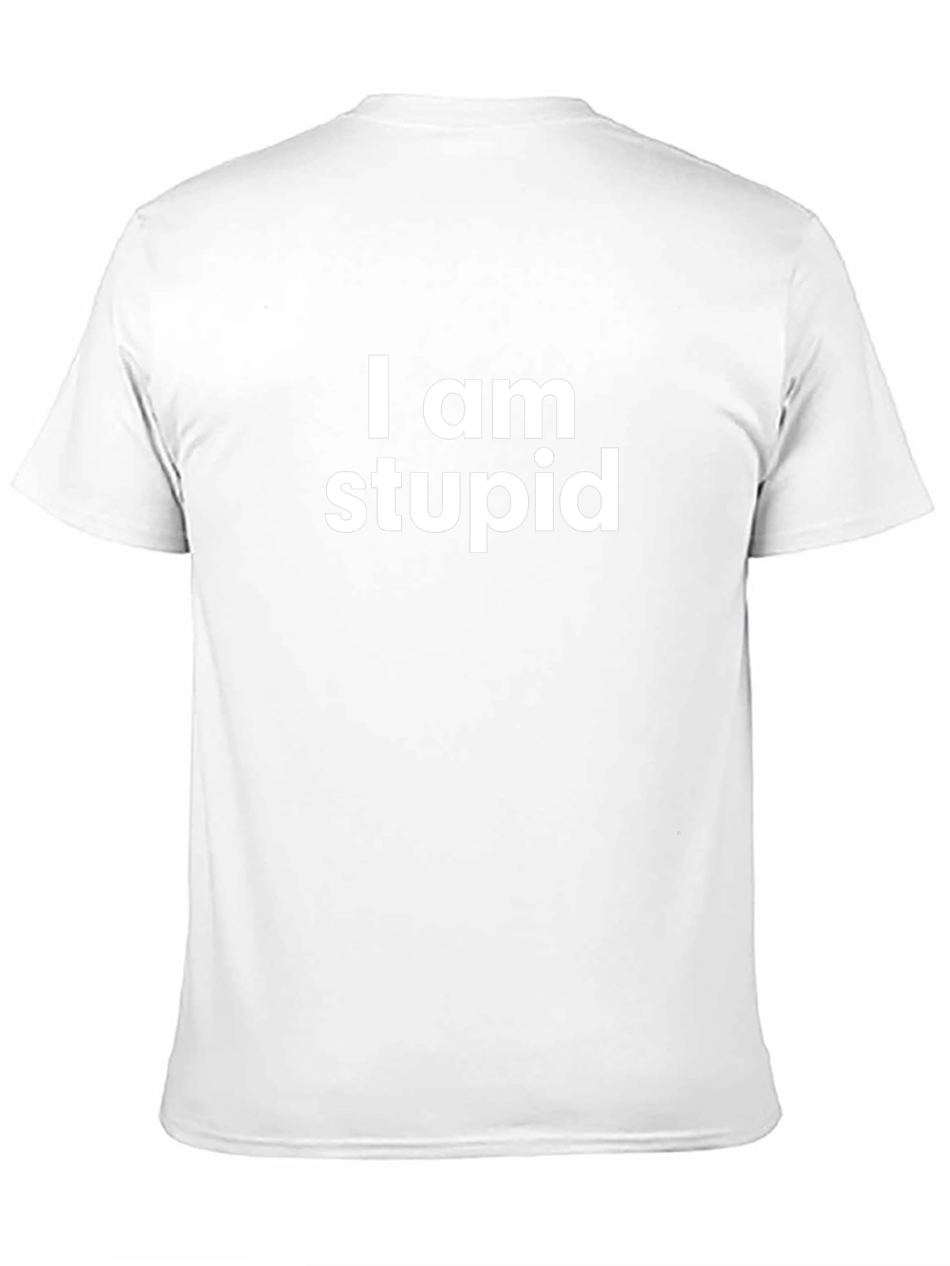 Funny I am stupid Black T-Shirt