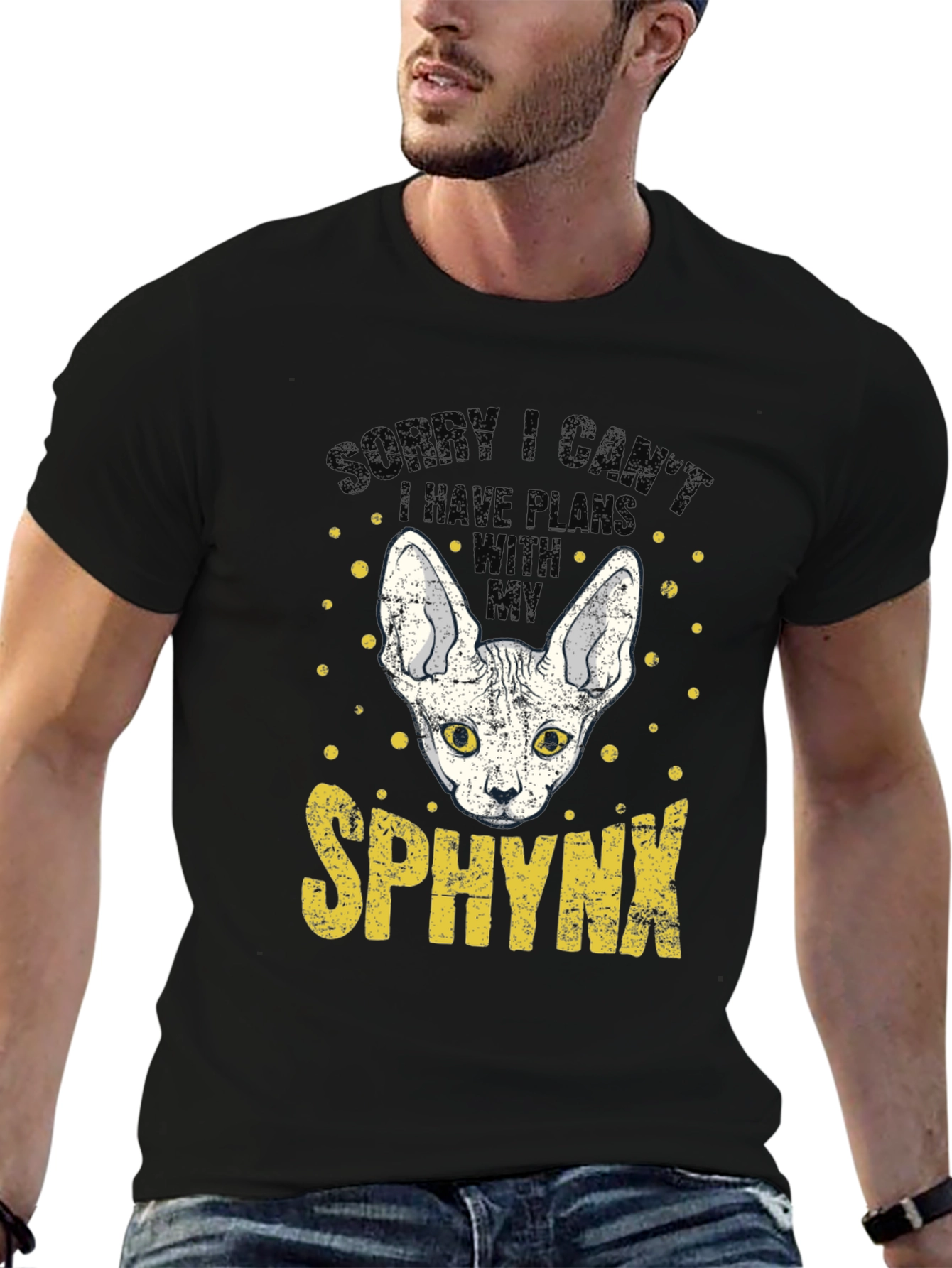 Sphynx Cat Plans Graphic T-Shirt