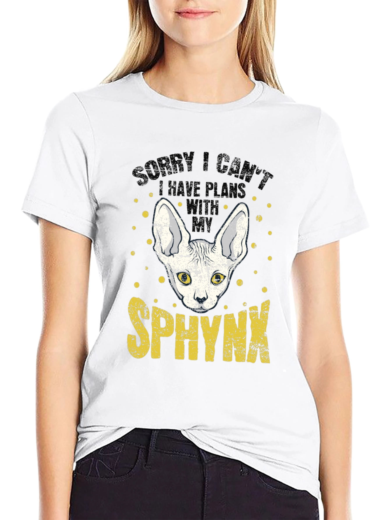 Sphynx Cat Plans Graphic T-Shirt