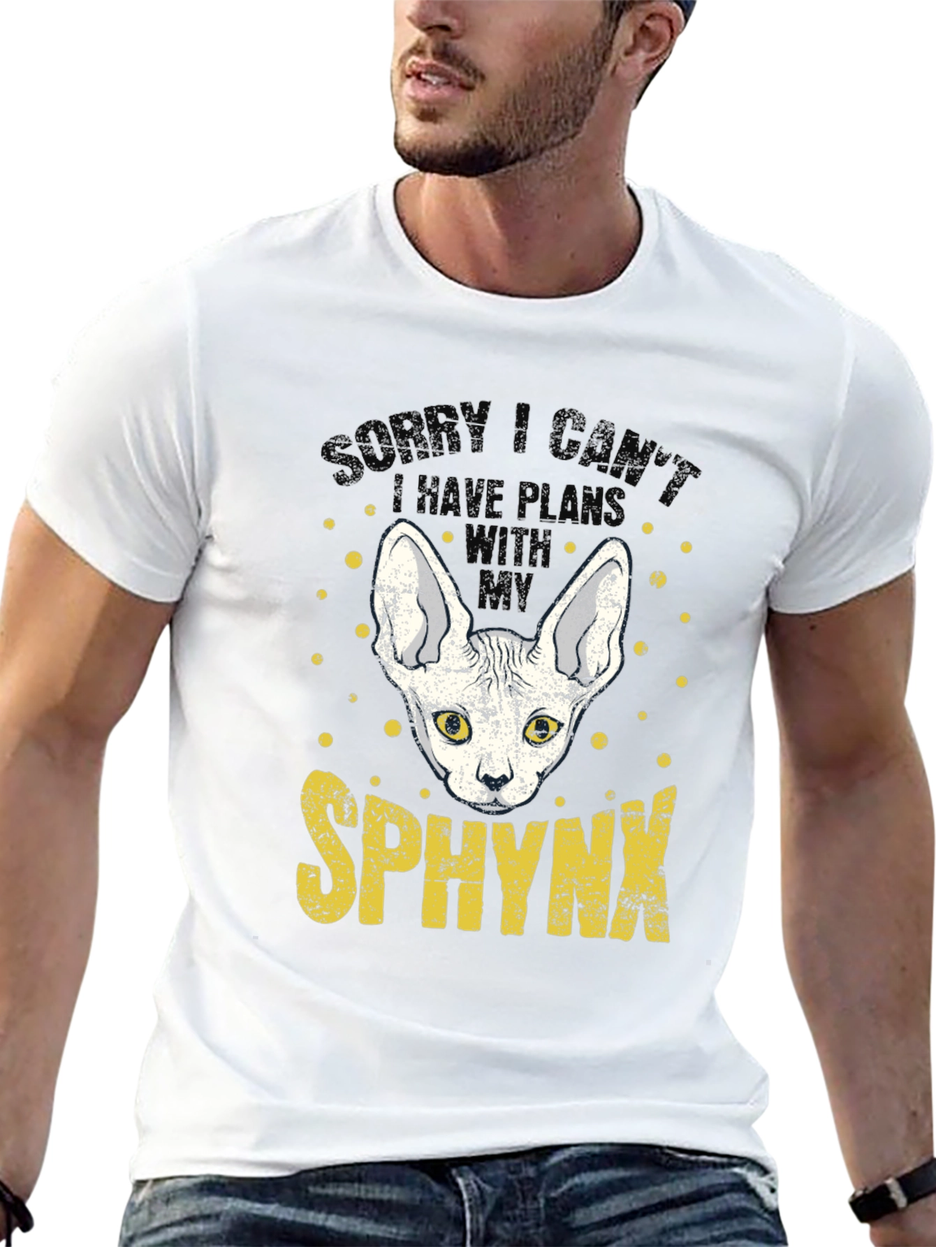 Sphynx Cat Plans Graphic T-Shirt